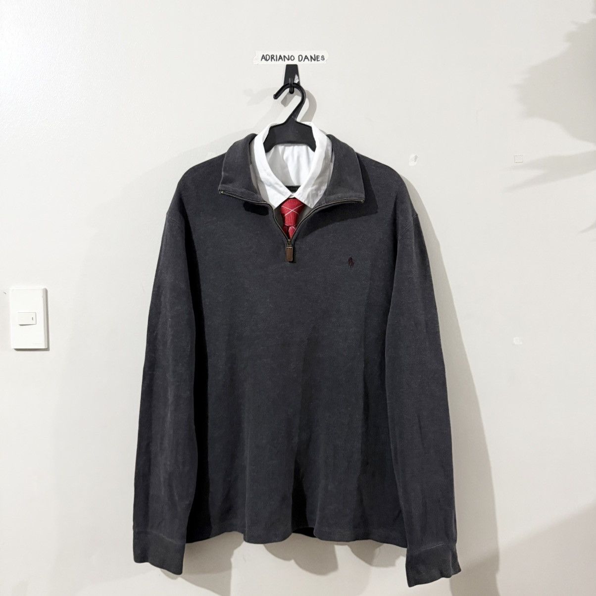 Polo Ralph Lauren × Ralph Lauren × Vintage Polo Ralph Lauren Blue Label Vintage Quarter Zip Size US L / EU 52-54 / 3 - 1 Thumbnail