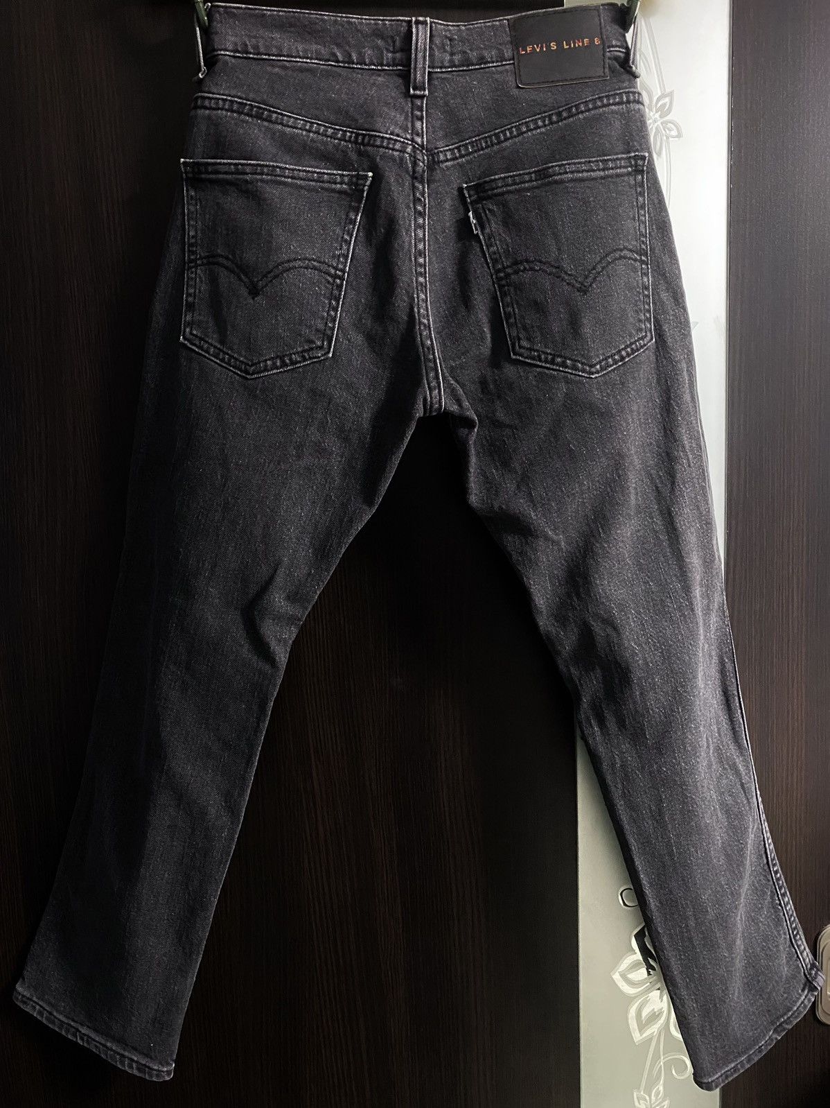 Levi's Made & Crafted Levi’s Line 8 Graphite Black Washed Cropped Jeans Denim Mom Size 28" / US 6 / IT 42 - 3 Thumbnail