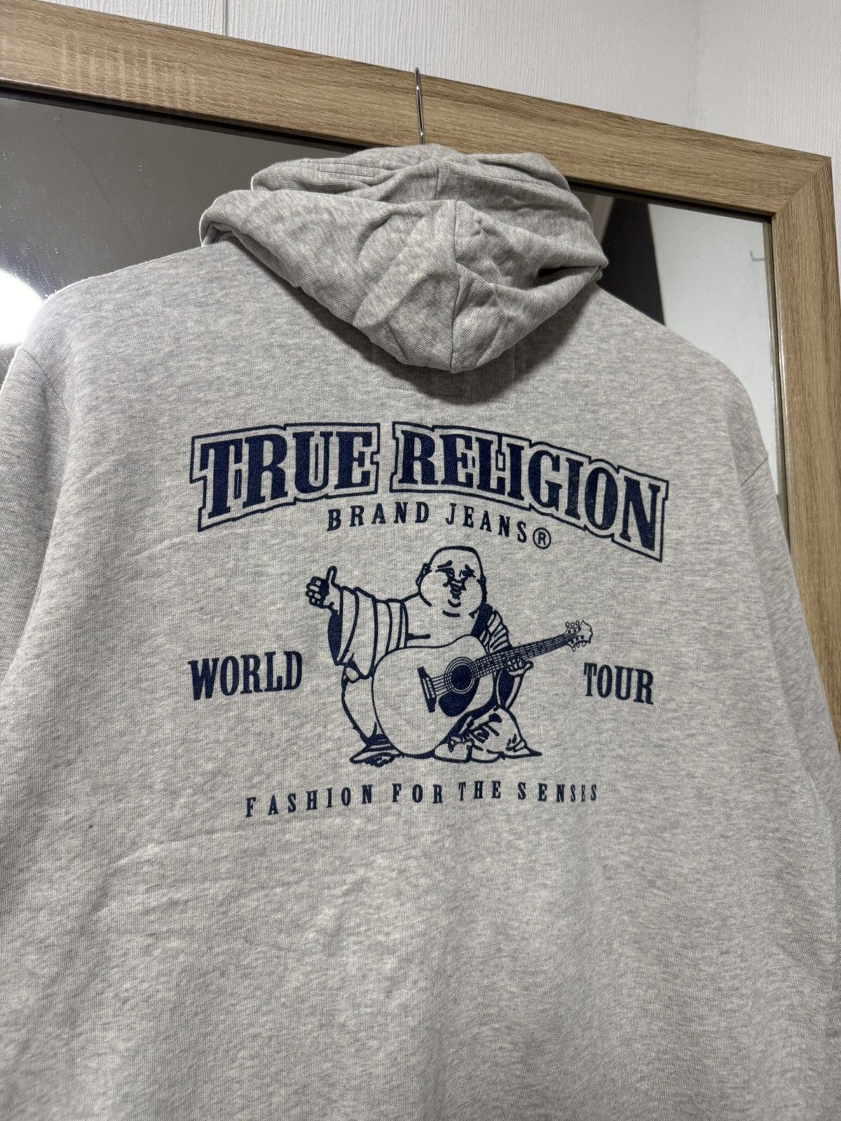 True Religion True Religion Vintage Red Zip Hoodie Buddha Big Logo Cotton Size US XXL / EU 58 / 5 - 2 Thumbnail