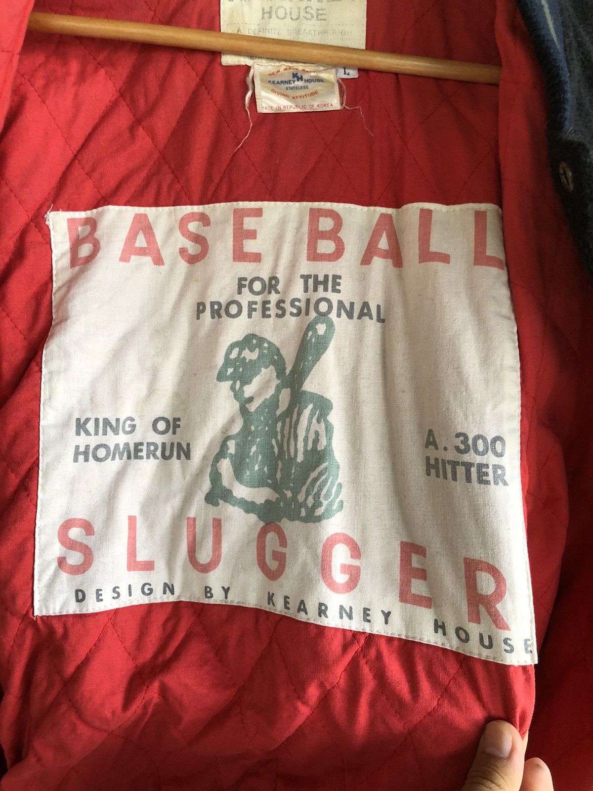 MLB Vintage KEARNEY HOUSE Fighter baseball wool Varsity jacket Size US L / EU 52-54 / 3 - 9 Thumbnail