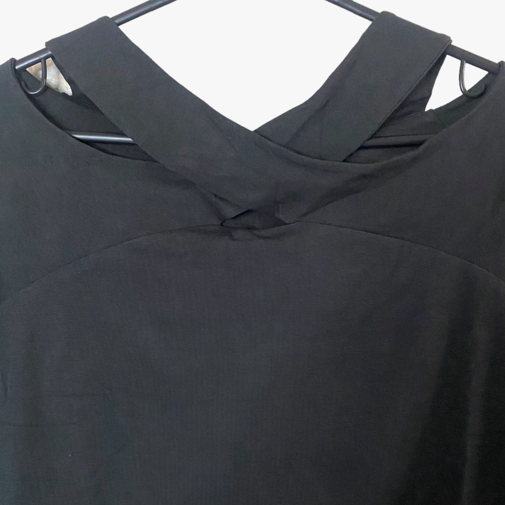 Soft Surroundings VINTAGE Soft Surrounding Cottonwood Top Womens Large Black 3/4 Sleeves Pullover Blouse Womens Large Black Criss-Cross Cotton Blend Stretch New Size L / US 10 / IT 46 - 5 Thumbnail