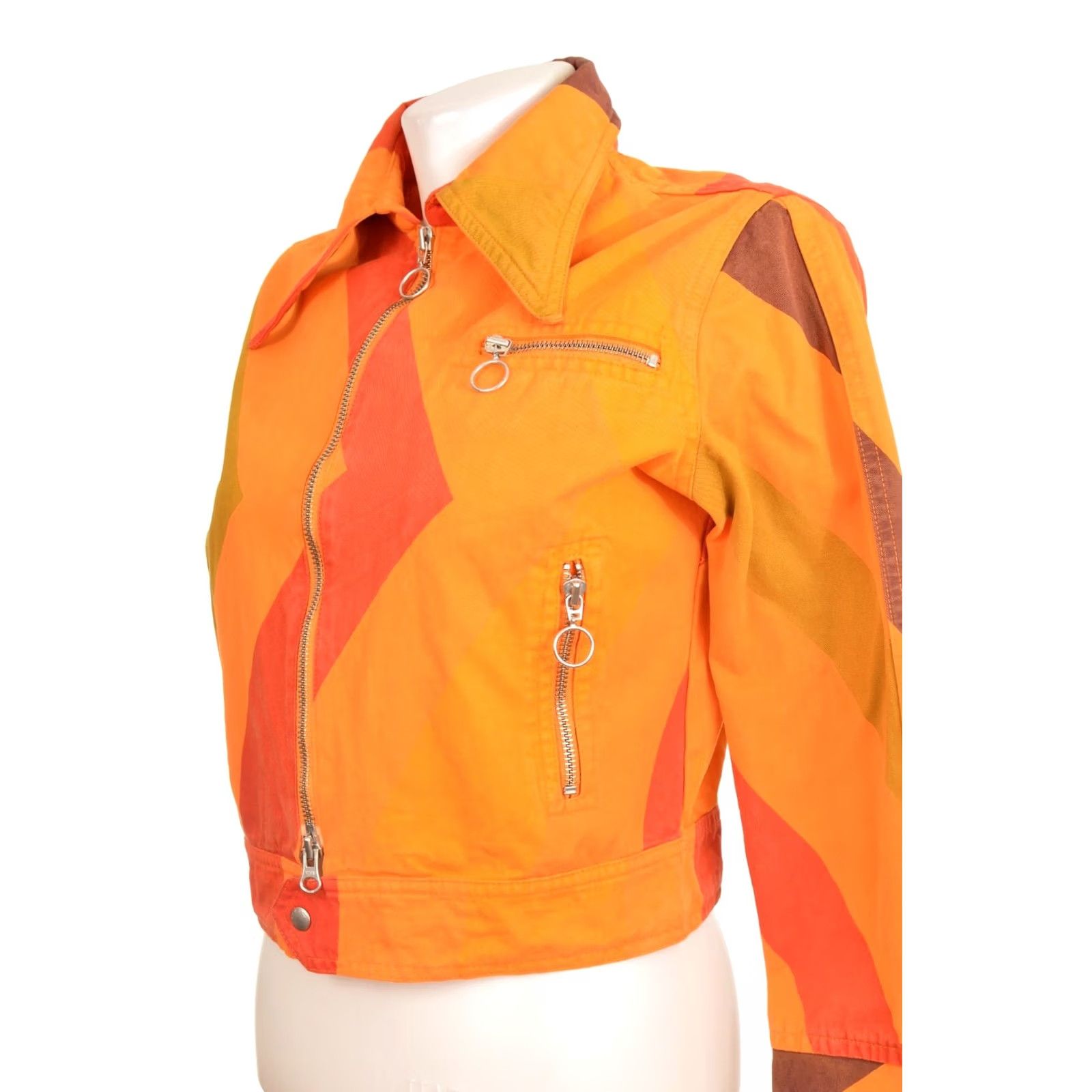 Custo Barcelona Custo Barcelona Geometric Print Orange Cotton Jacket Size 40 Women, Jacket, 40, Orange, Cotton, Geometric Print, Vintage? Size S / US 4 / IT 40 - 2 Thumbnail
