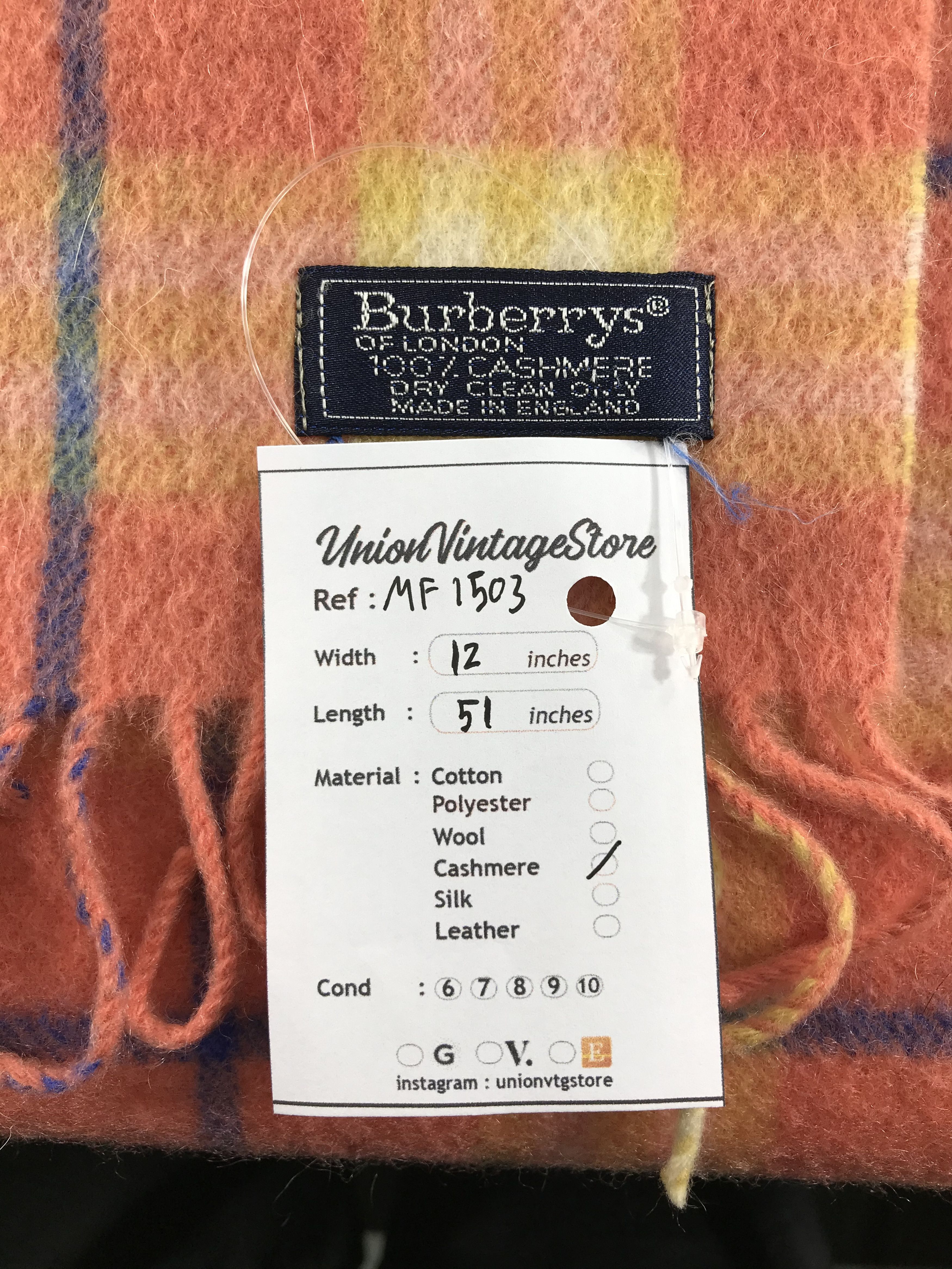 Burberry Vintage Burberry Scarf/Muffler/Neckwear MF1503 Size ONE SIZE - 5 Thumbnail
