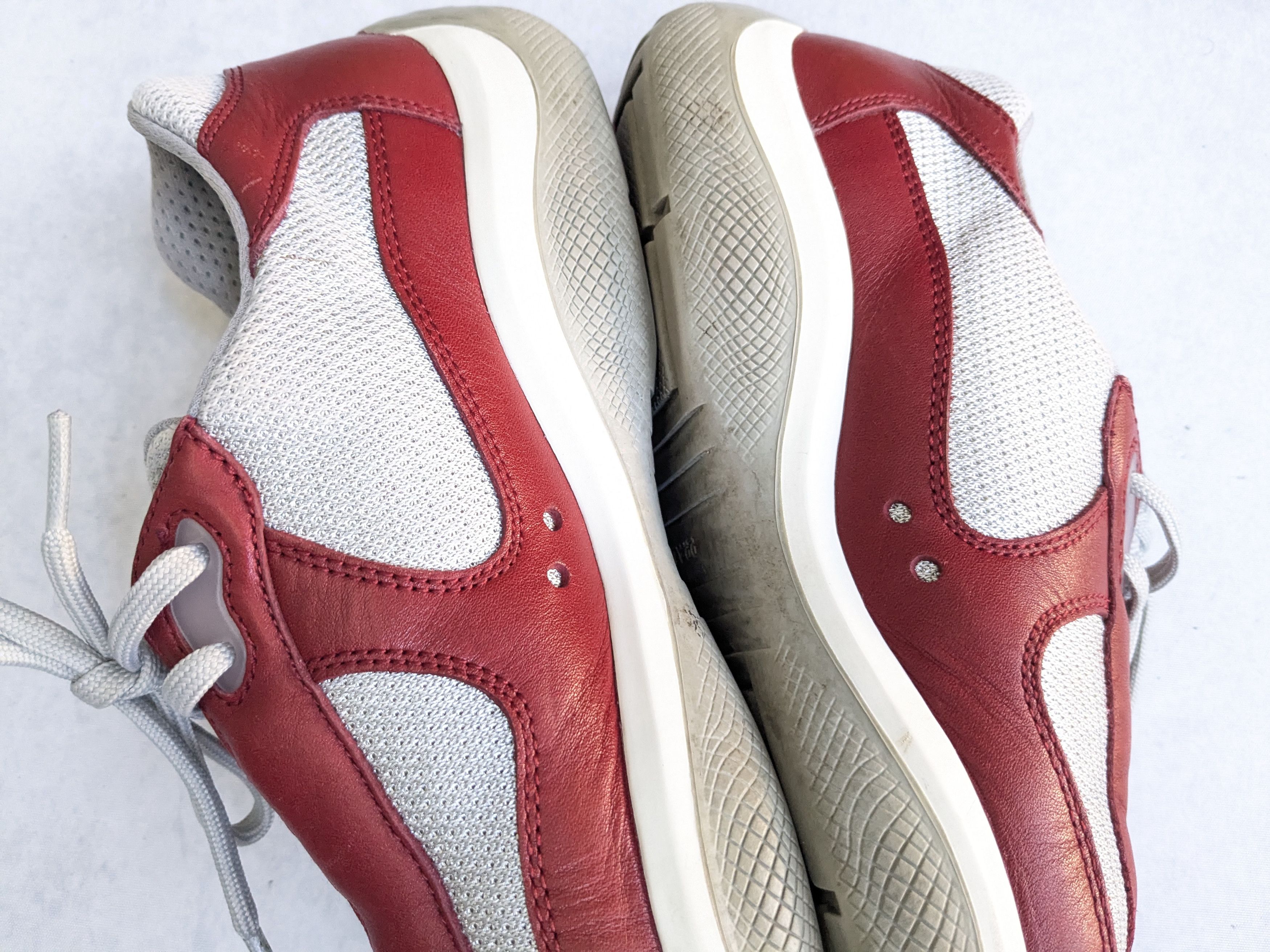 Prada Prada America's Cup Sneakers Red 9 Low Tops Leather Size US 9 / EU 42 - 11 Thumbnail