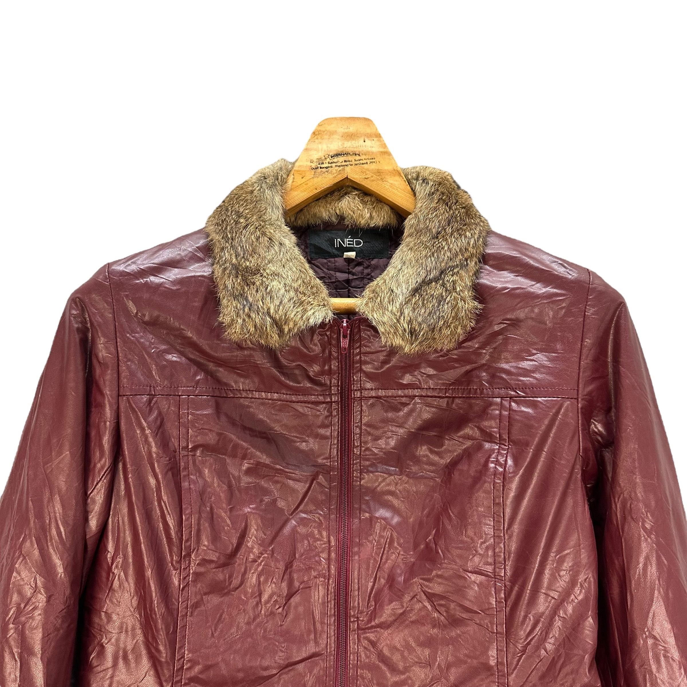 Japanese Brand INED FUR JACKET #8928-040 Size S / US 4 / IT 40 - 2 Thumbnail