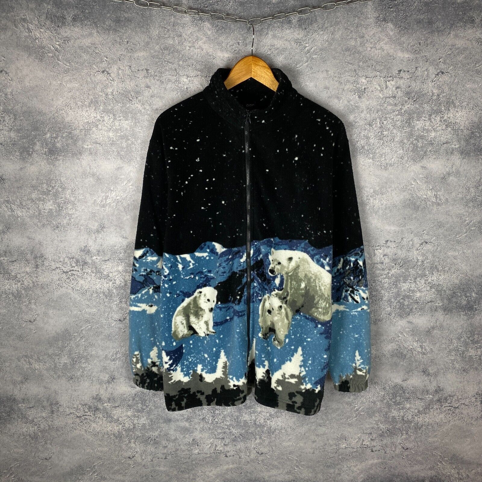 Other Animal Polar Bears Fleece Jacket Full Zip Men's Size L ` Size US L / EU 52-54 / 3 - 1 Thumbnail
