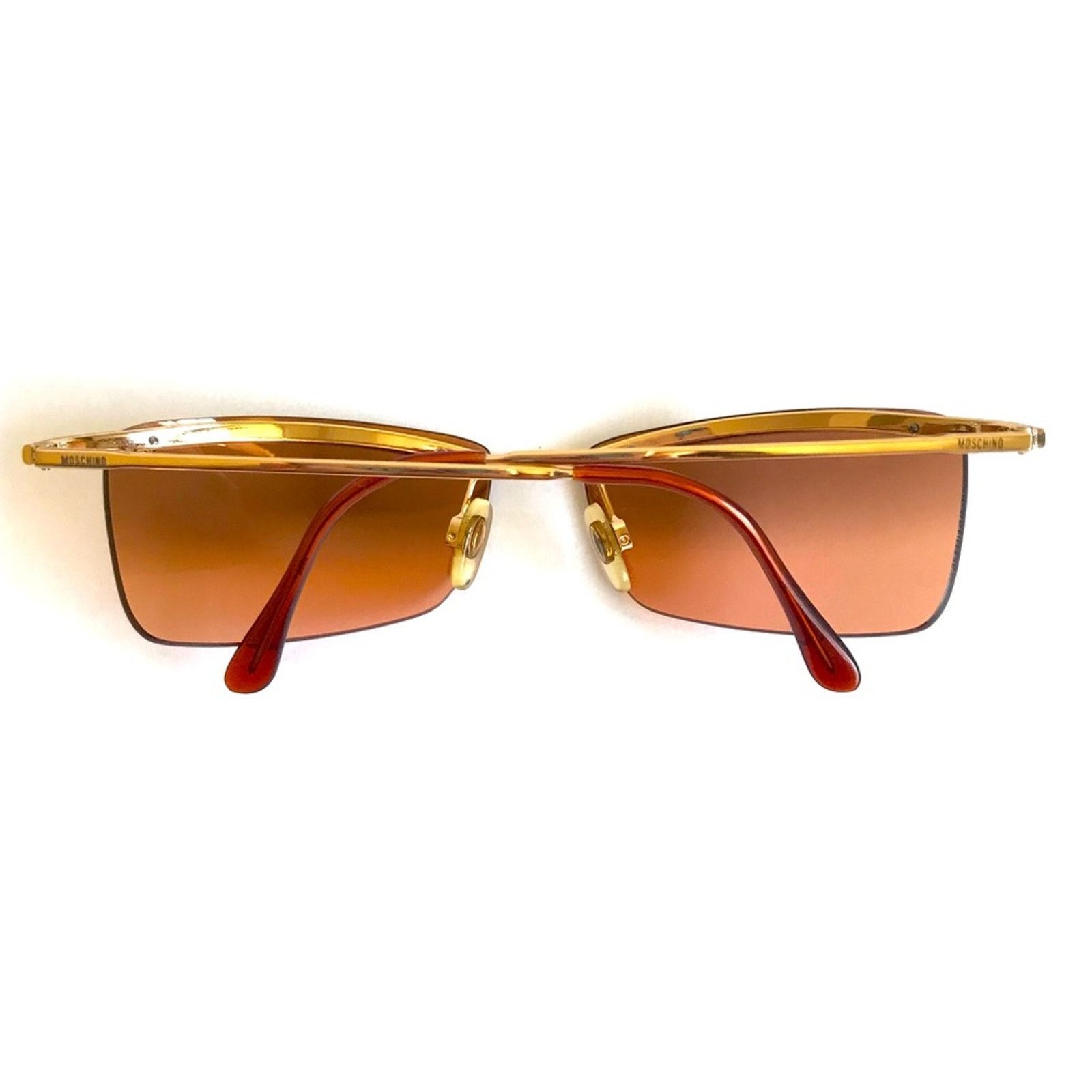 Moschino MOSCHINO 1990's Rimless Iridescent ROSE GOLD Sunglasses Size ONE SIZE - 4 Thumbnail