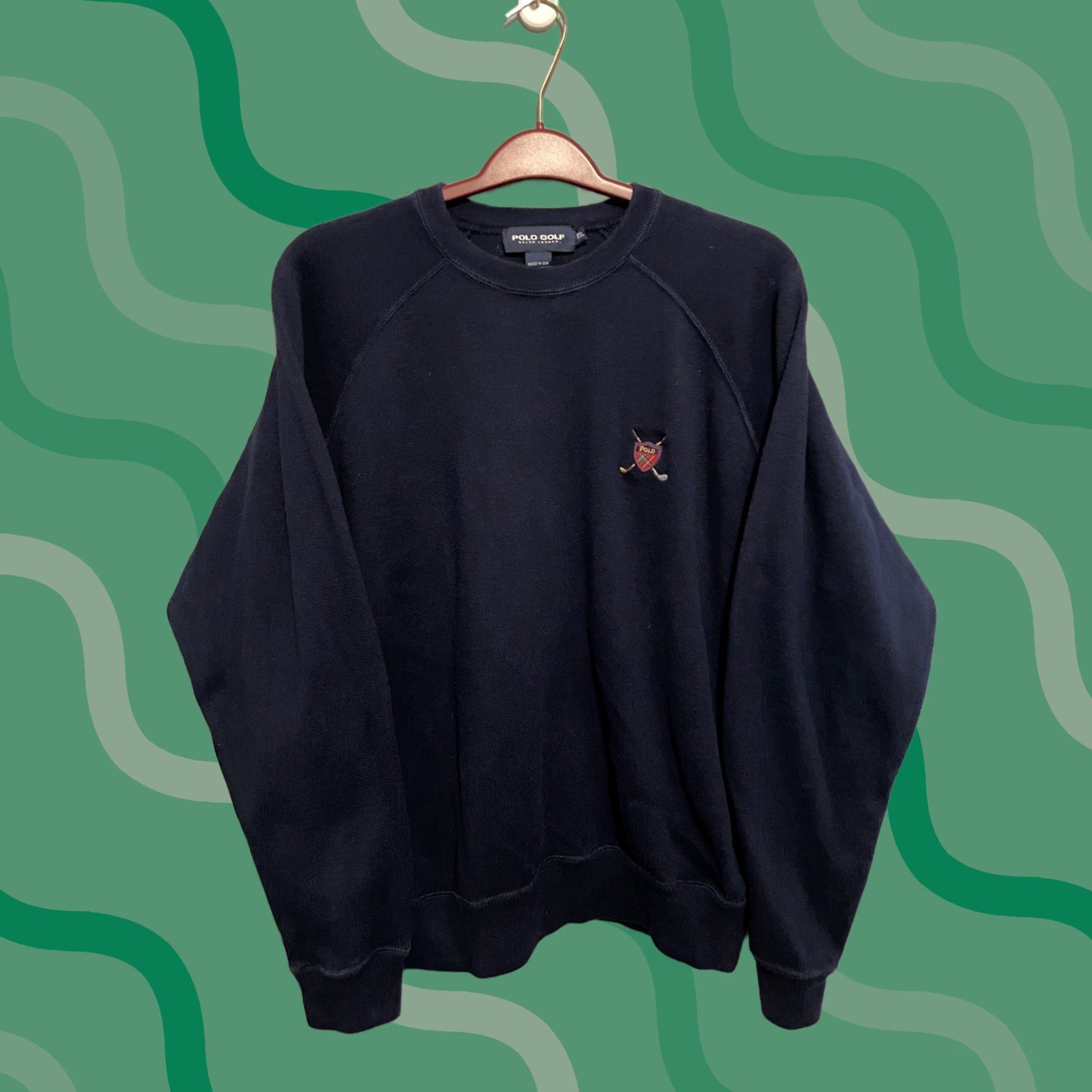 Ralph Lauren VINTAGE Ralph Lauren Sweater Mens 2XL Cable Knit Navy Blue Crew Neck Pullover 90s Cotton Knit Size US XXL / EU 58 / 5 - 1 Thumbnail