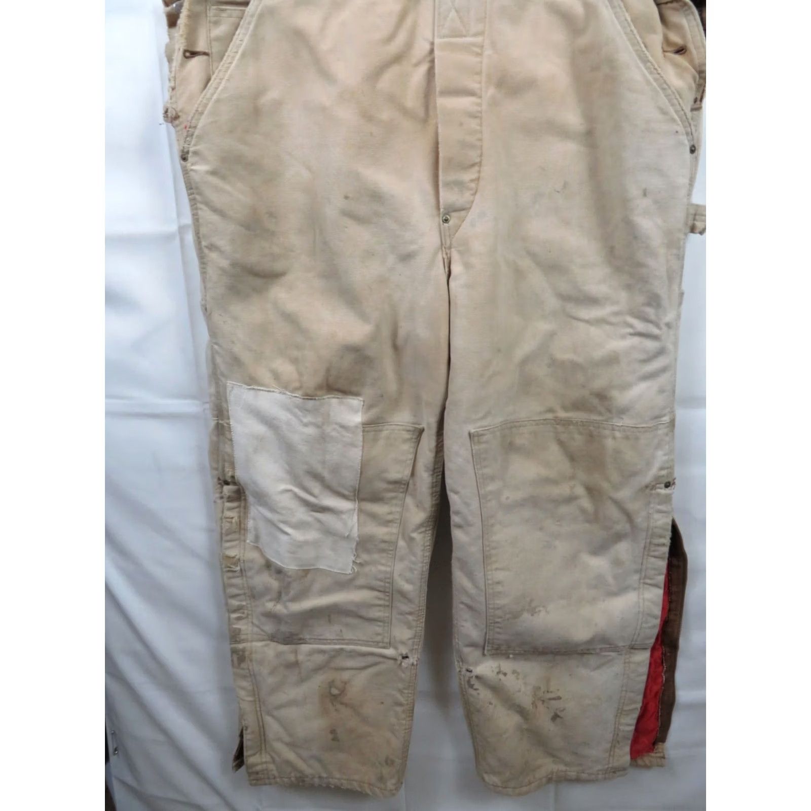 Carhartt VINTAGE Carhartt Bib Overalls 42X30 Brown Canvas Carpenter Duck insulated USA Union made Mens Size US 42 / EU 58 - 2 Thumbnail