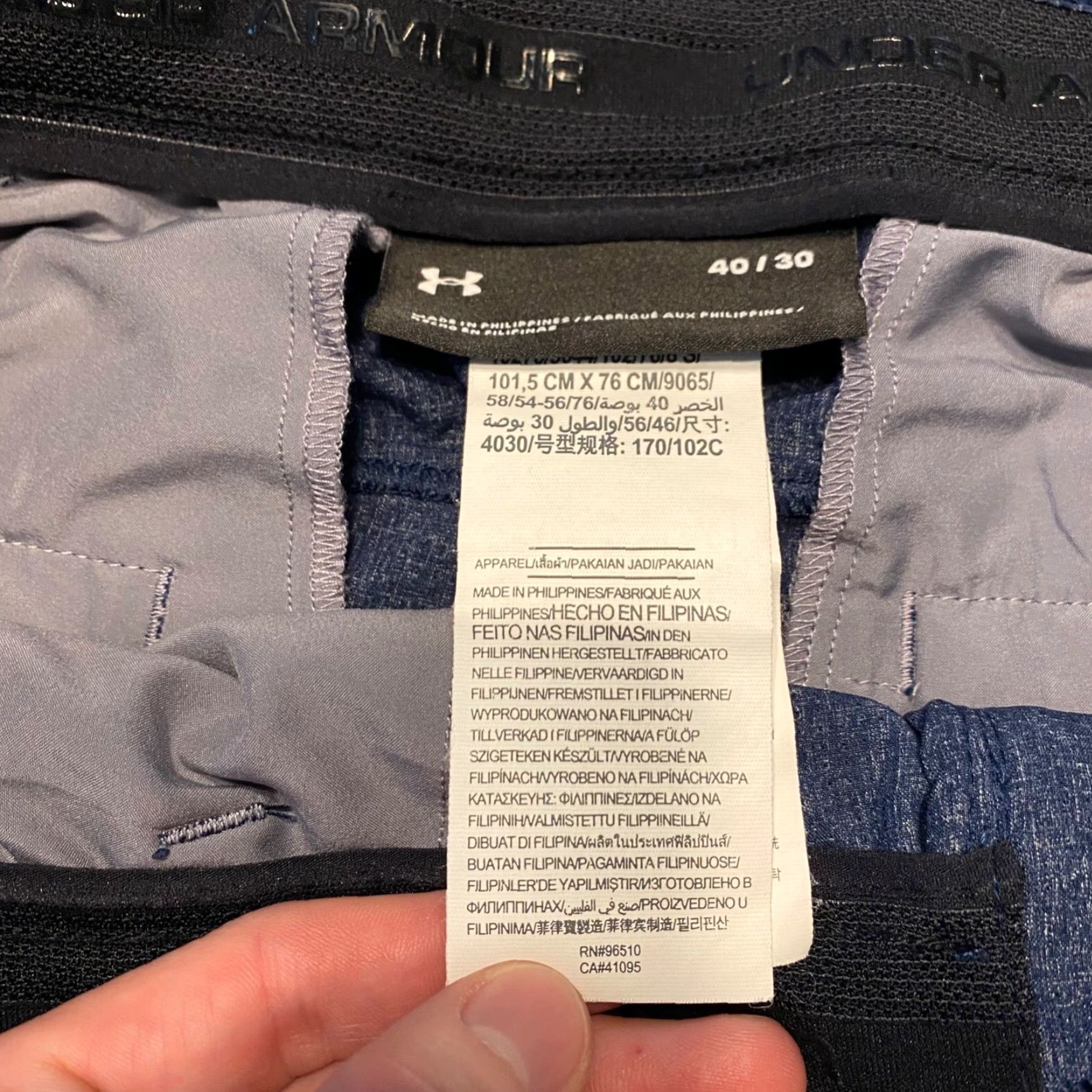 Under Armour Under Armour Pants Mens 38x30 Blue Golf Outdoors Belt Loops 5-Pocket Chino Regular Straight Vintage No Size US M / EU 48-50 / 2 - 3 Thumbnail