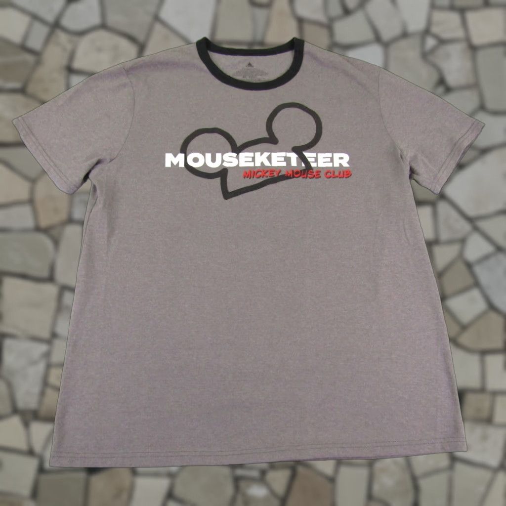 Disney VINTAGE Disney Shirt Mens XL Gray Mickey Mouse Club Mouseketeer Ringer Tee Crew Neck Short Sleeve Cotton Logo 90s Mens Size US XL / EU 56 / 4 - 1 Thumbnail