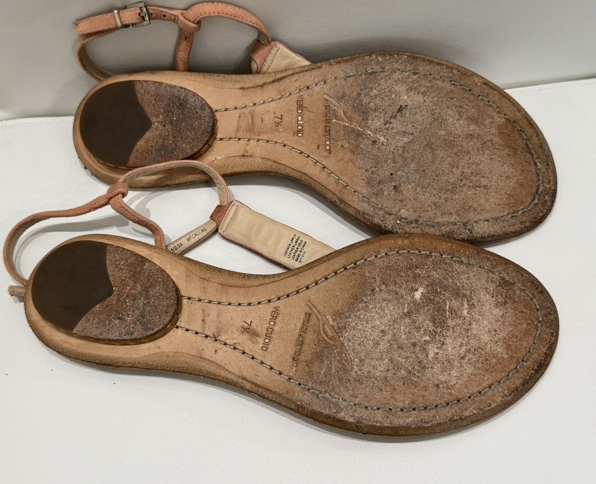 Brian Atwood Brian Atwood Beaded Pink Gold Leather Thong Sandals Buckle Size US 7.5 / IT 37.5 - 7 Thumbnail