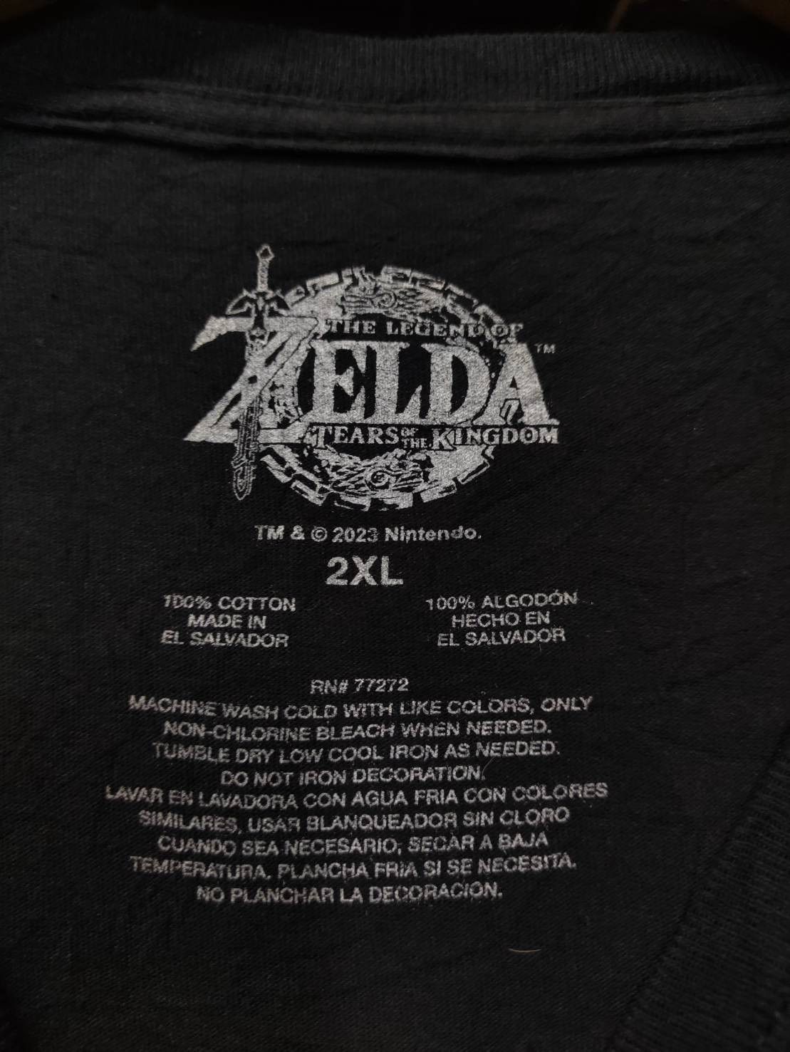 Nintendo The Legend of Zelda " Tears of the Kingdom " Game Promo Size US XXL / EU 58 / 5 - 5 Thumbnail