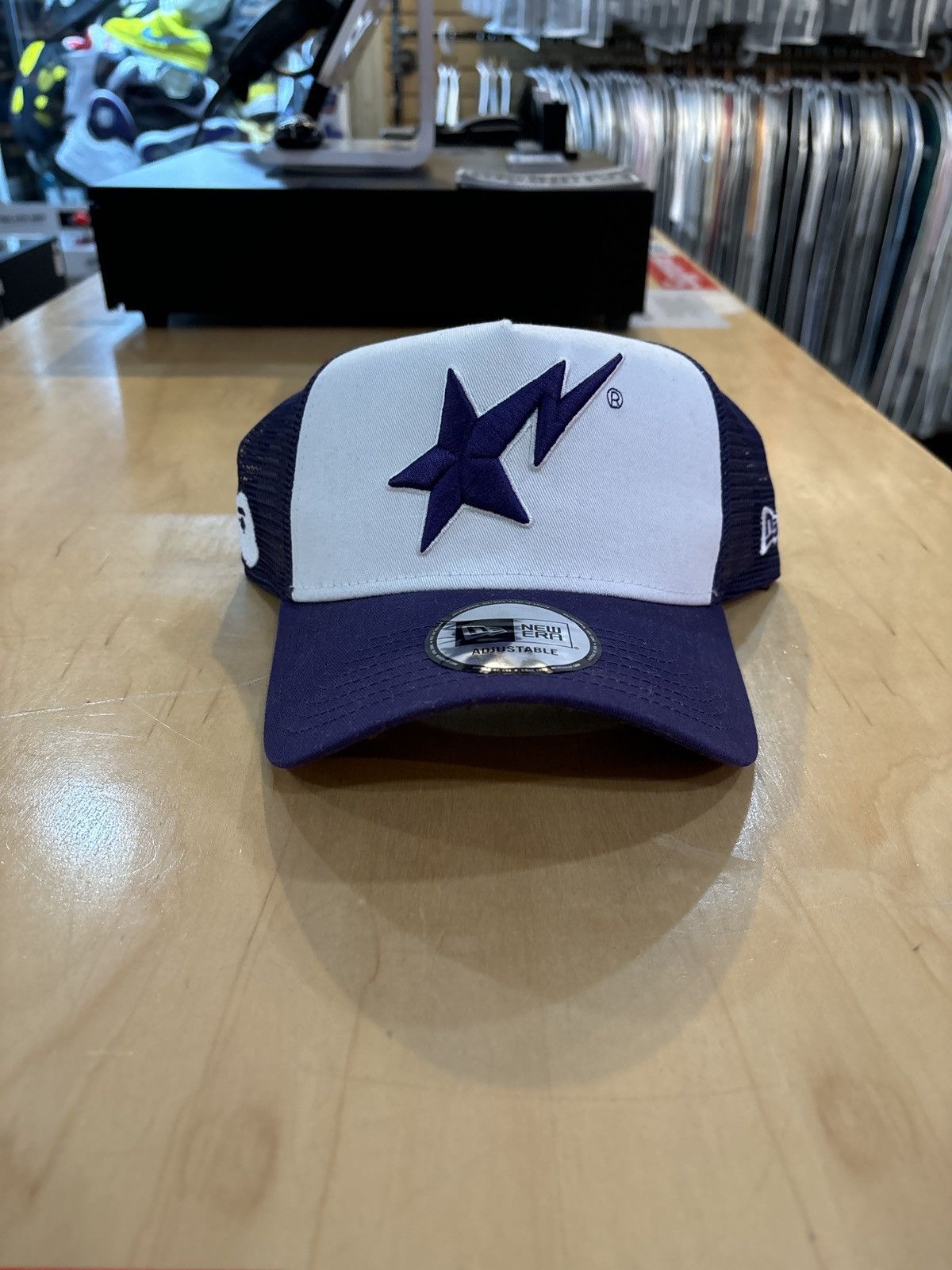 Pre-owned Bape New Era Sta Cap In Purple