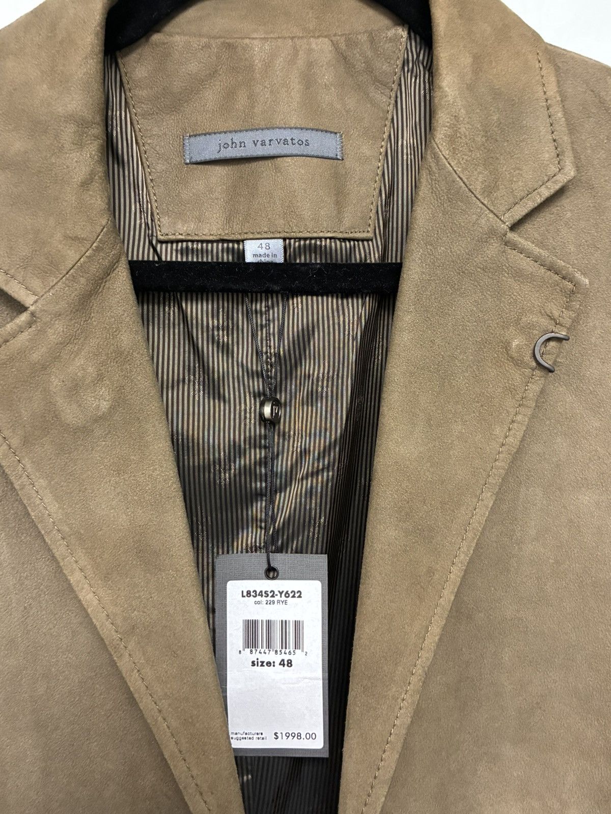 John Varvatos Suede Hook and Bar Jacket EU 48 USA 38 Size US M / EU 48-50 / 2 - 7 Thumbnail