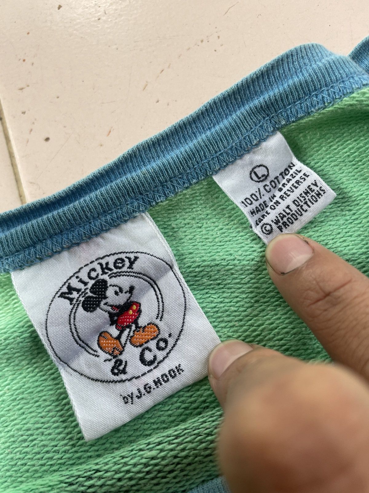 Disney × Mickey Mouse × Vintage Vintage mickey mouse double connecting fabric sweatshirt Size US L / EU 52-54 / 3 - 2 Thumbnail