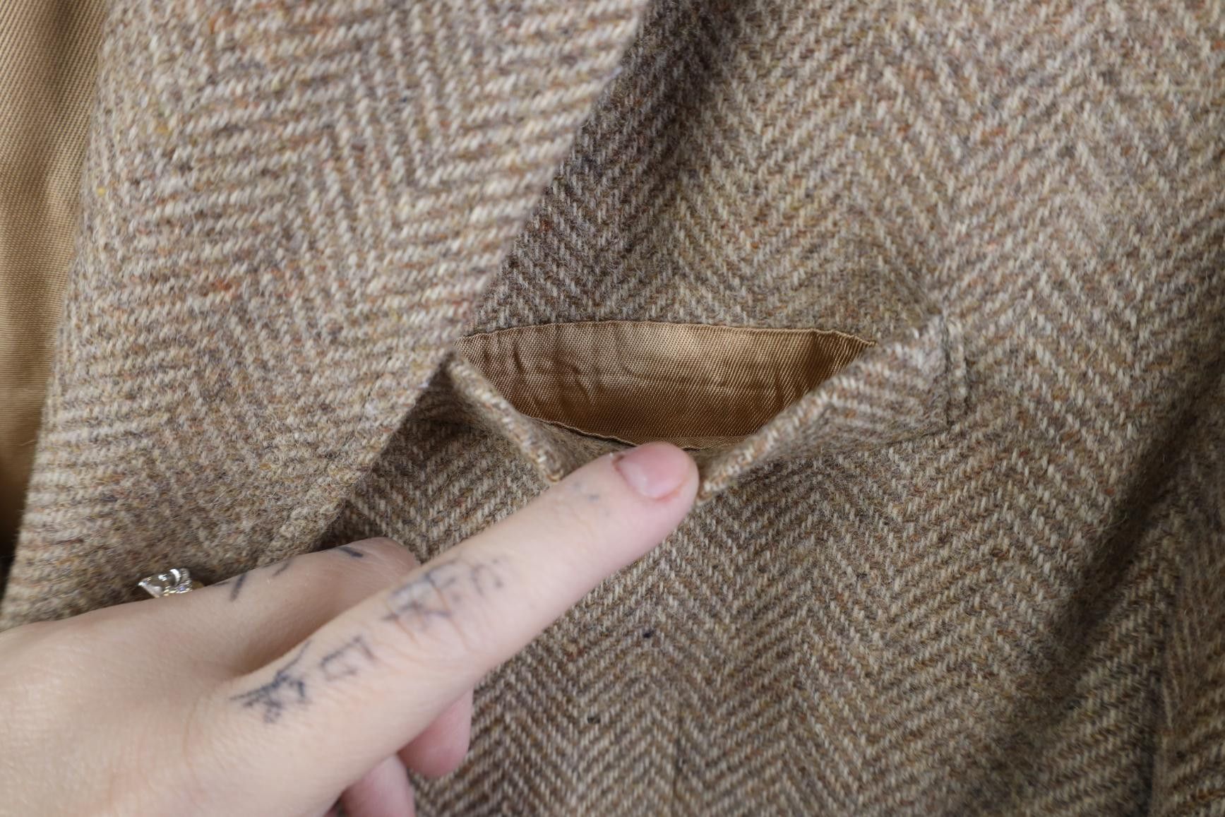 Vintage Vintage 70s Streetwear Herringbone Suit Coat Blazer Jacket Size US XXL / EU 58 / 5 - 6 Thumbnail