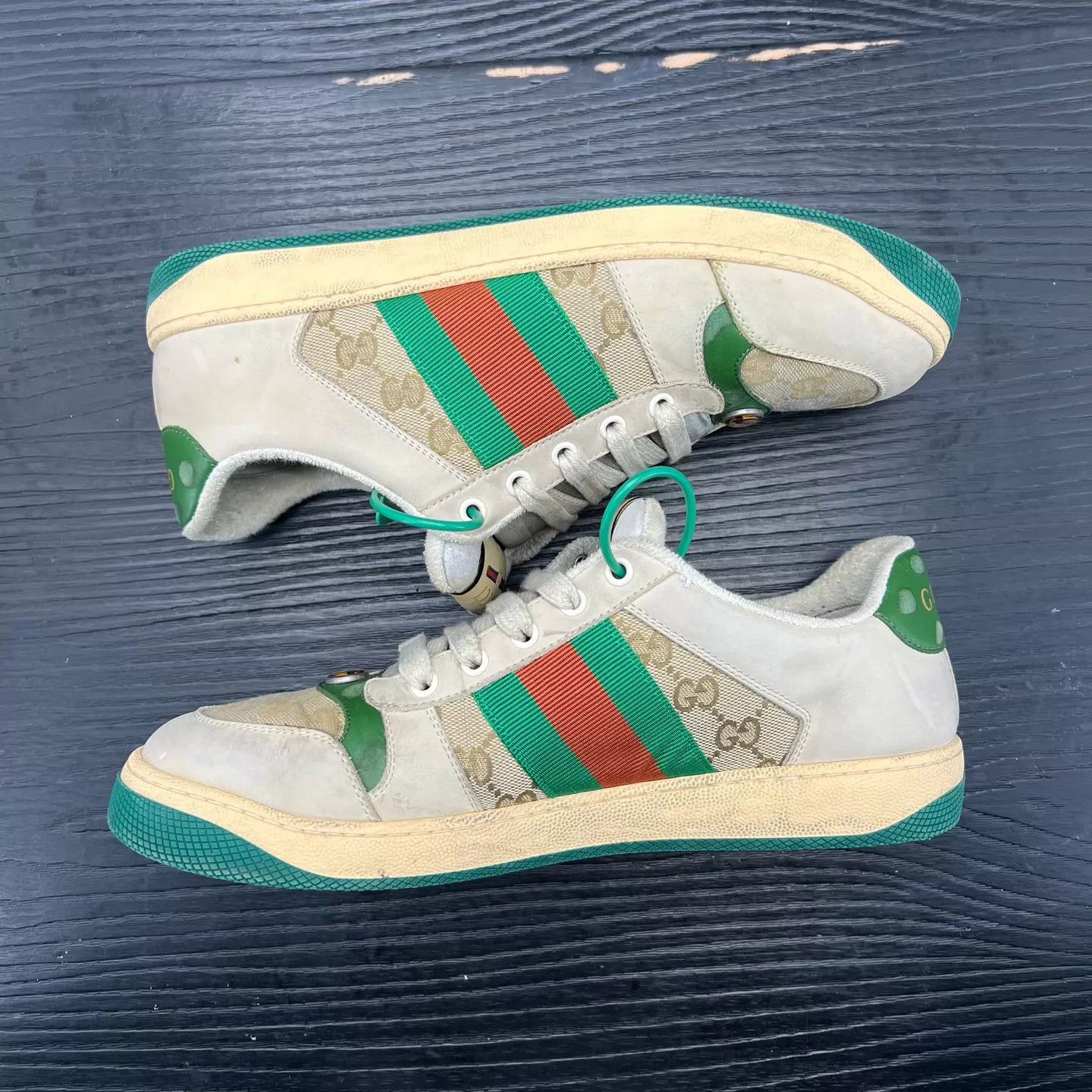 Gucci Gucci Gray Green Distressed Sneaker US 8.5 Like New Size US 8.5 / EU 41-42 - 2 Thumbnail