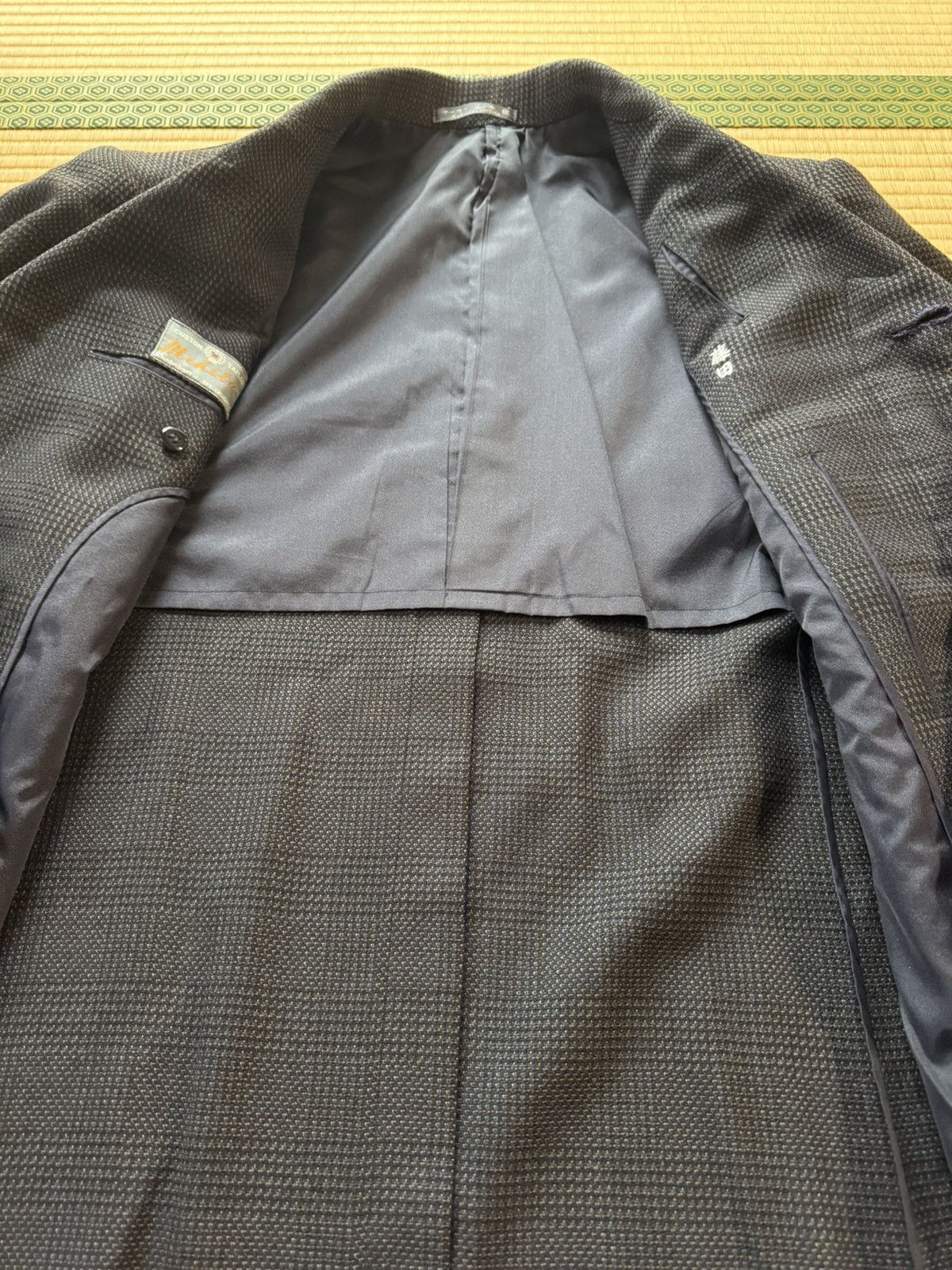 Other Vintage Japanese Wool Overcoat — Navy Micro-Check Size US XL / EU 56 / 4 - 12 Thumbnail
