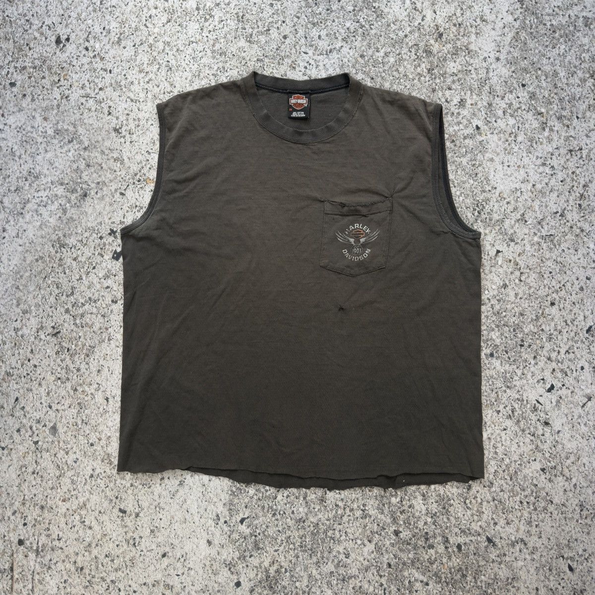 Harley Davidson Harley Thrashed Faded Destroyed Tank ERD Grunge Chrome Size US XXL / EU 58 / 5 - 1 Thumbnail