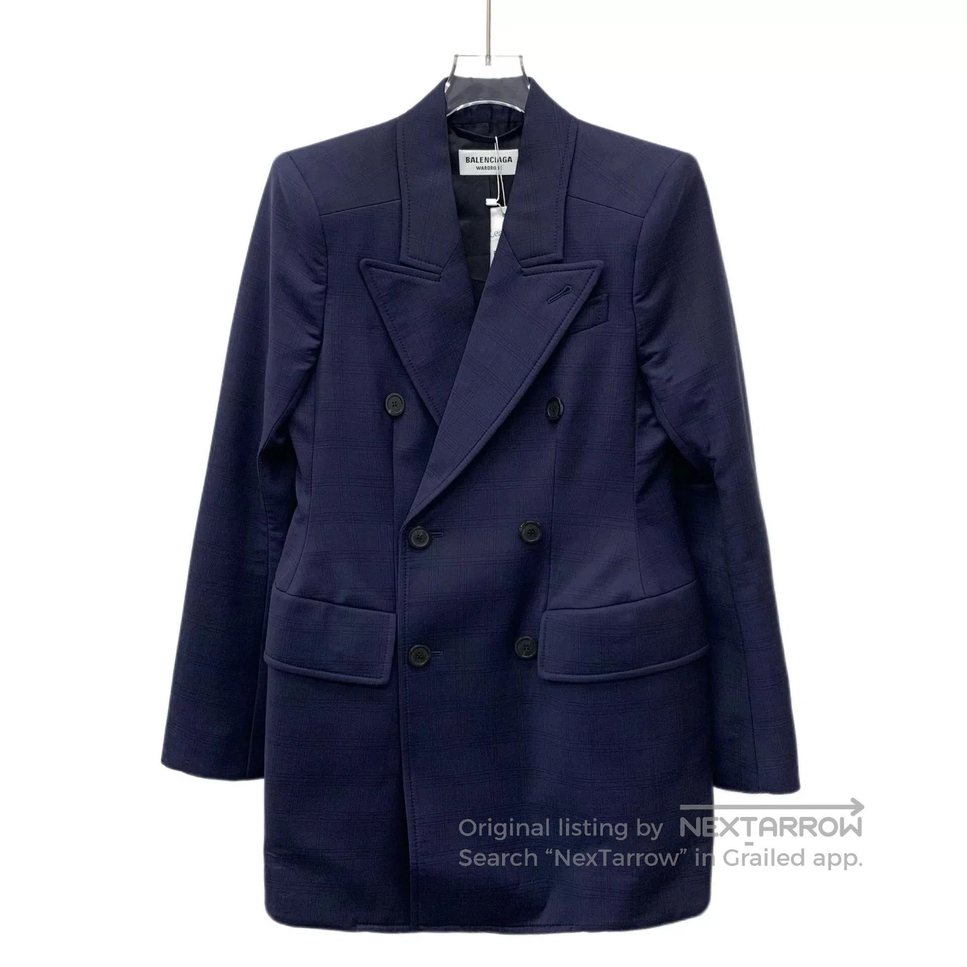 Balenciaga Balenciaga Wool Double-Breasted Blazer. Size XXS / US 00 / IT 34 - 1 Thumbnail
