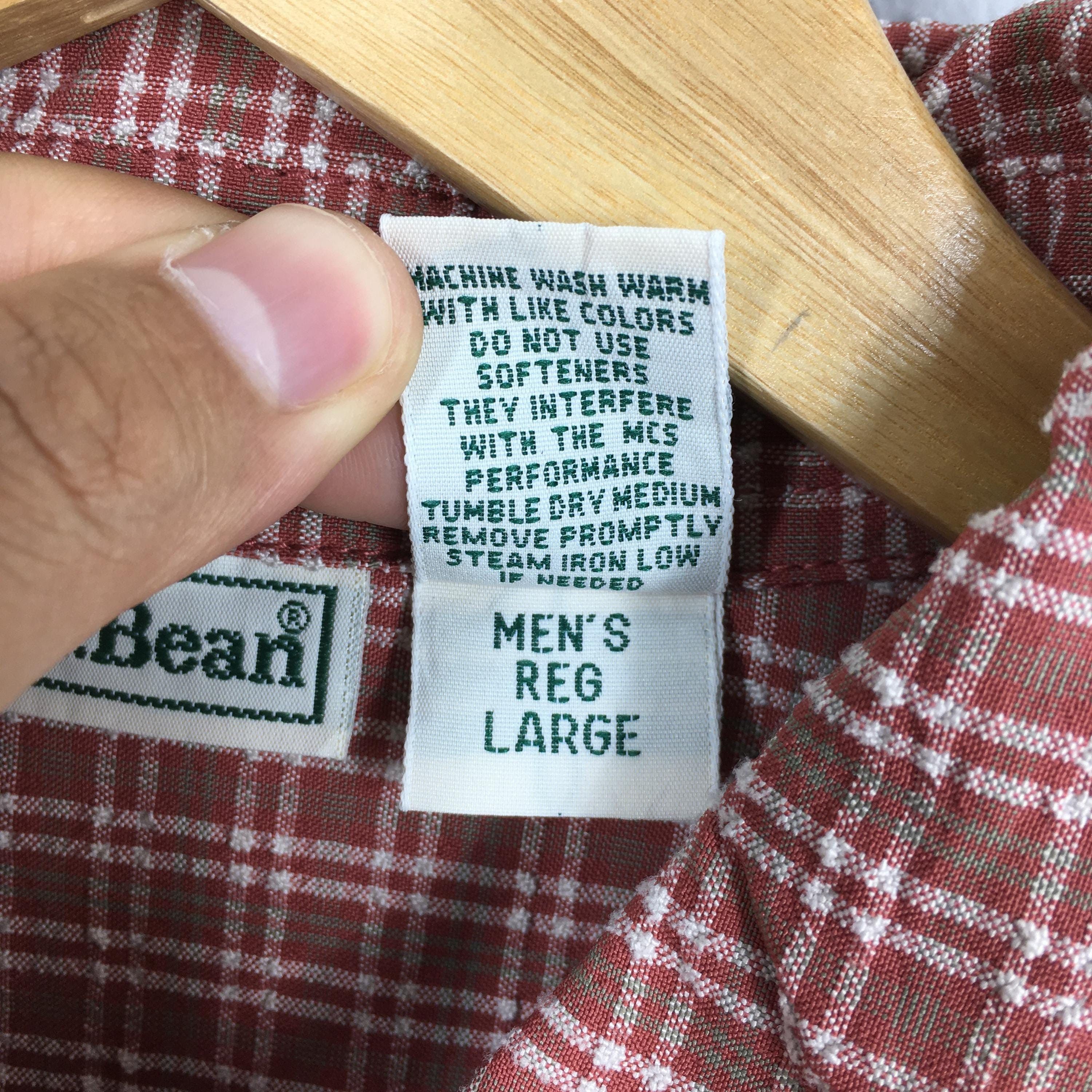 Flannel × L.L. Bean × Vintage Vintage 80s LL Bean Flannel Checkered Shirt Mens Large Size US L / EU 52-54 / 3 - 6 Thumbnail