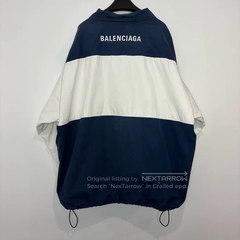 Balenciaga Balenciaga Blue and white windbreaker jacket Size US L / EU 52-54 / 3 - 2 Thumbnail