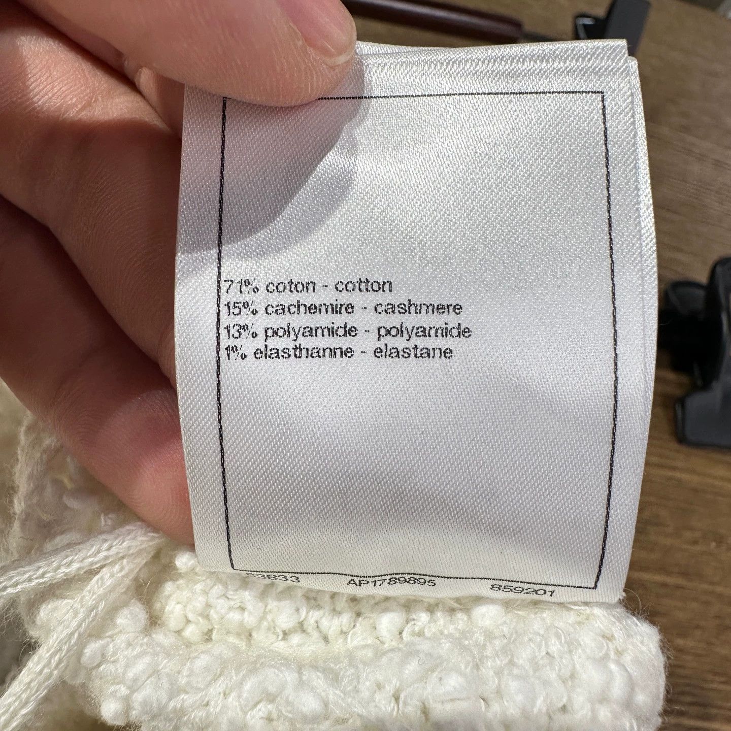 Chanel Chanel may701 pink white logo button knit skirt 38 cotton Size 27" / US 4 / IT 40 - 7 Thumbnail