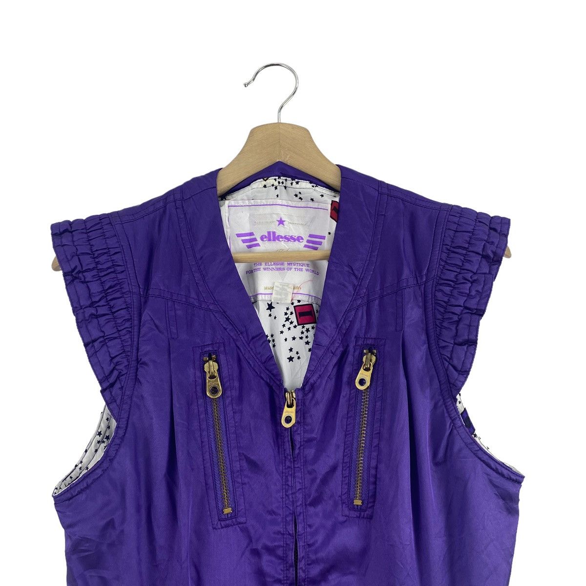 Ellesse × Goldwin ELLESSE ITALY By GOLDWIN Ski Multi Pockets Sleeveless Purple Size US 26 / EU 42 - 2 Thumbnail