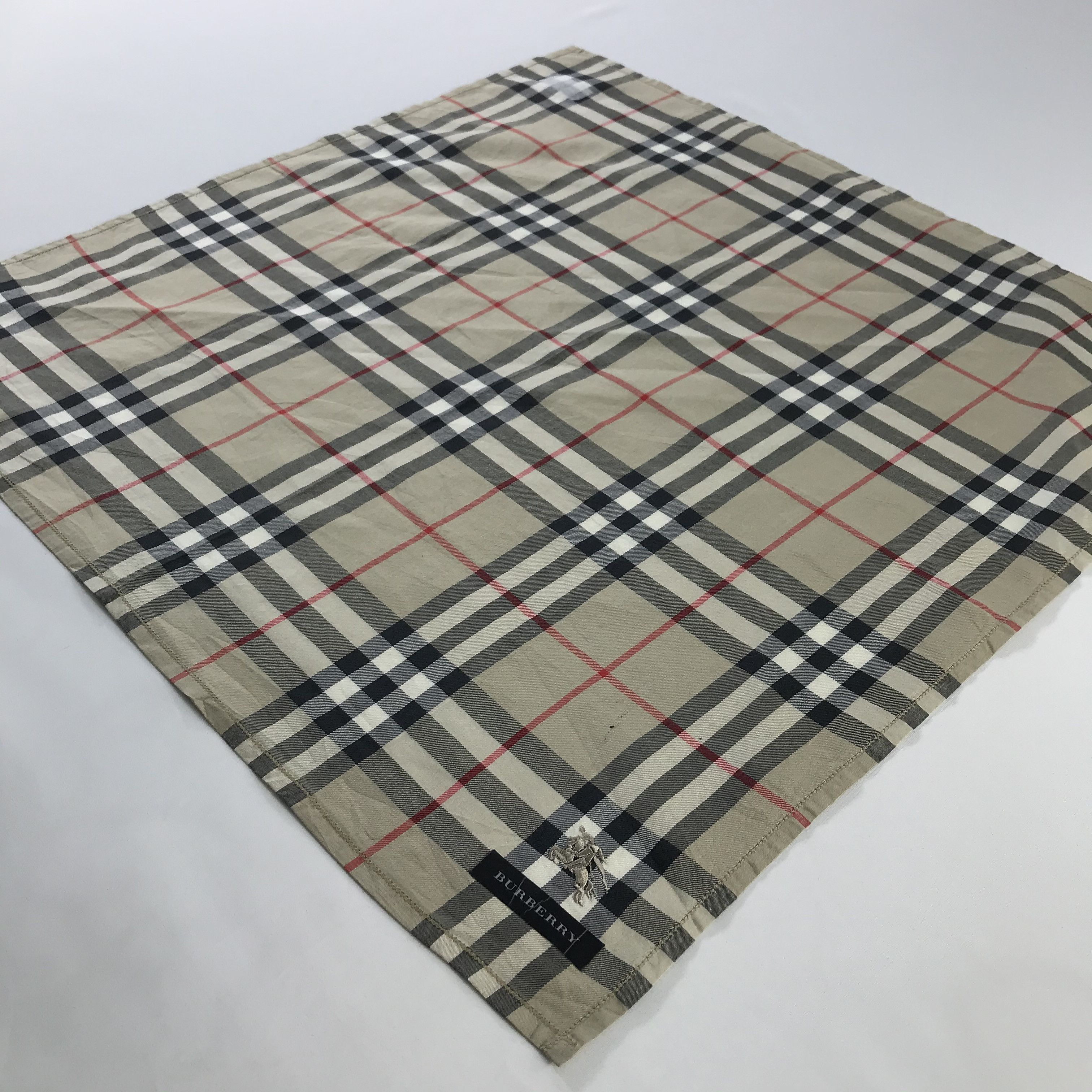 Burberry × Vintage Burberry Bandana / Handkerchief / Neckerchief - S557 Size ONE SIZE - 2 Thumbnail