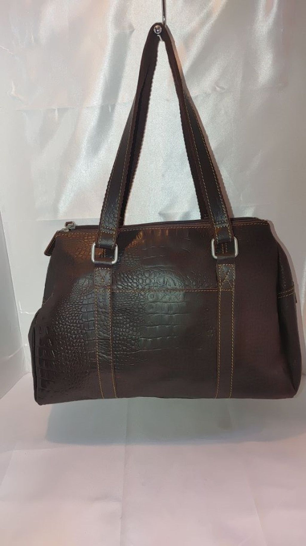 Jack Georges Jack Georges Hornback Croco Satchel Handbag #HB815 NWOT Size ONE SIZE - 2 Thumbnail