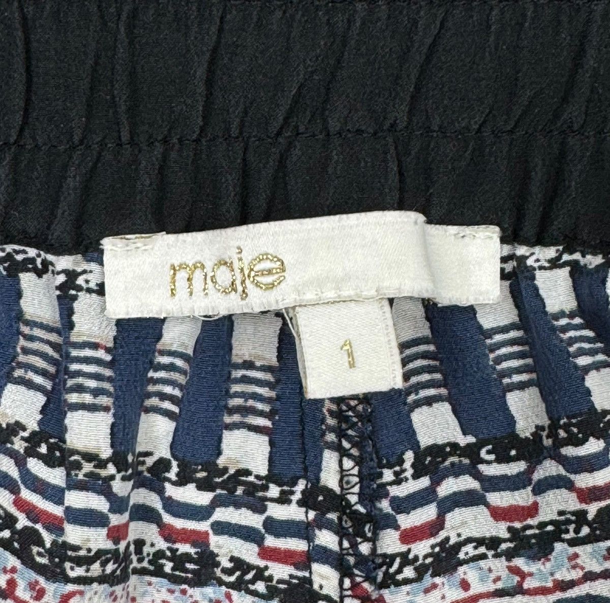 Maje Maje 100% Silk Ornament Printed Pants size 1 Size 25" / US 0 / IT 36 - 8 Thumbnail