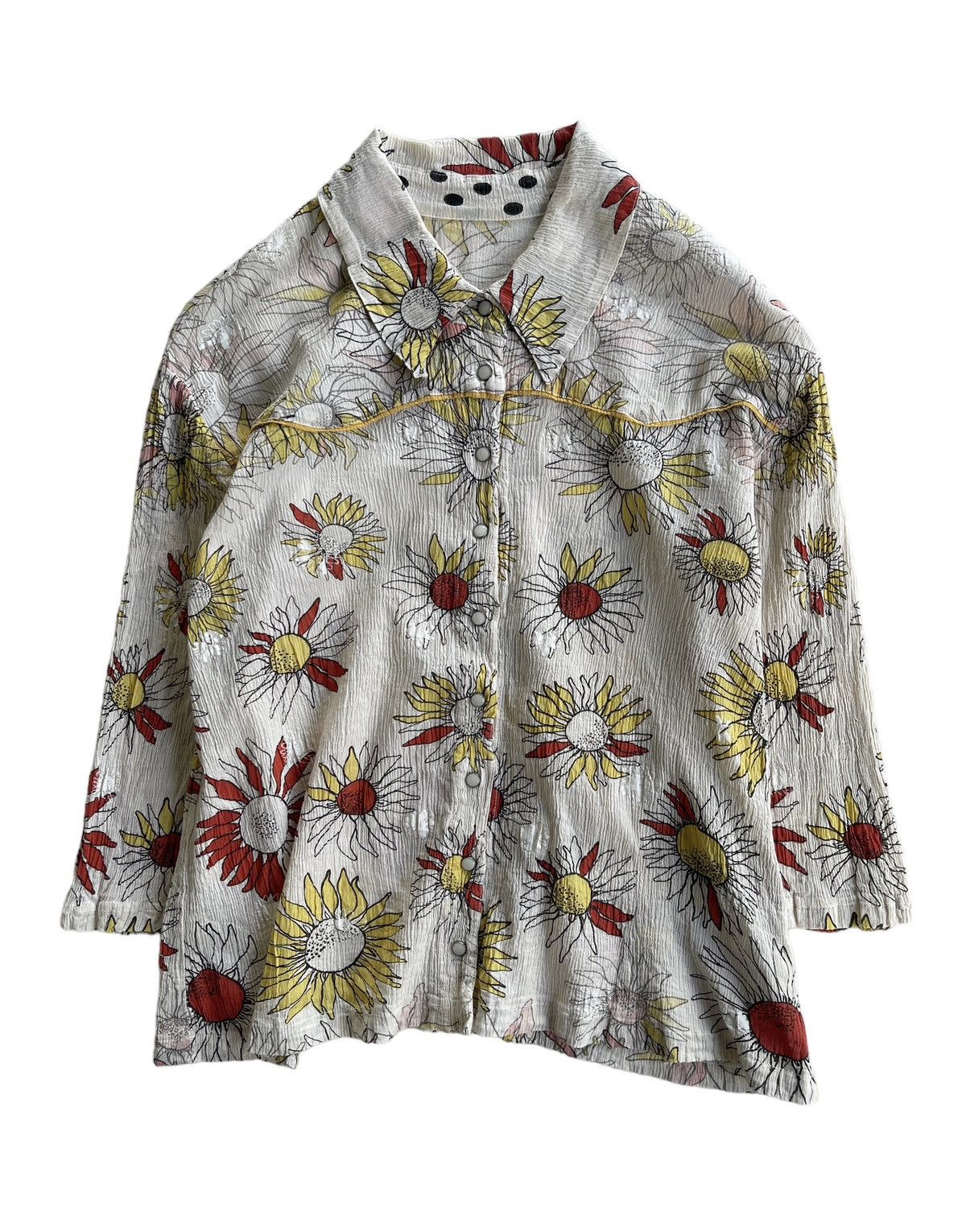 Issey Miyake Tsumori Chisato Pleats Please Flower Shirt Size S / US 4 / IT 40 - 1 Thumbnail
