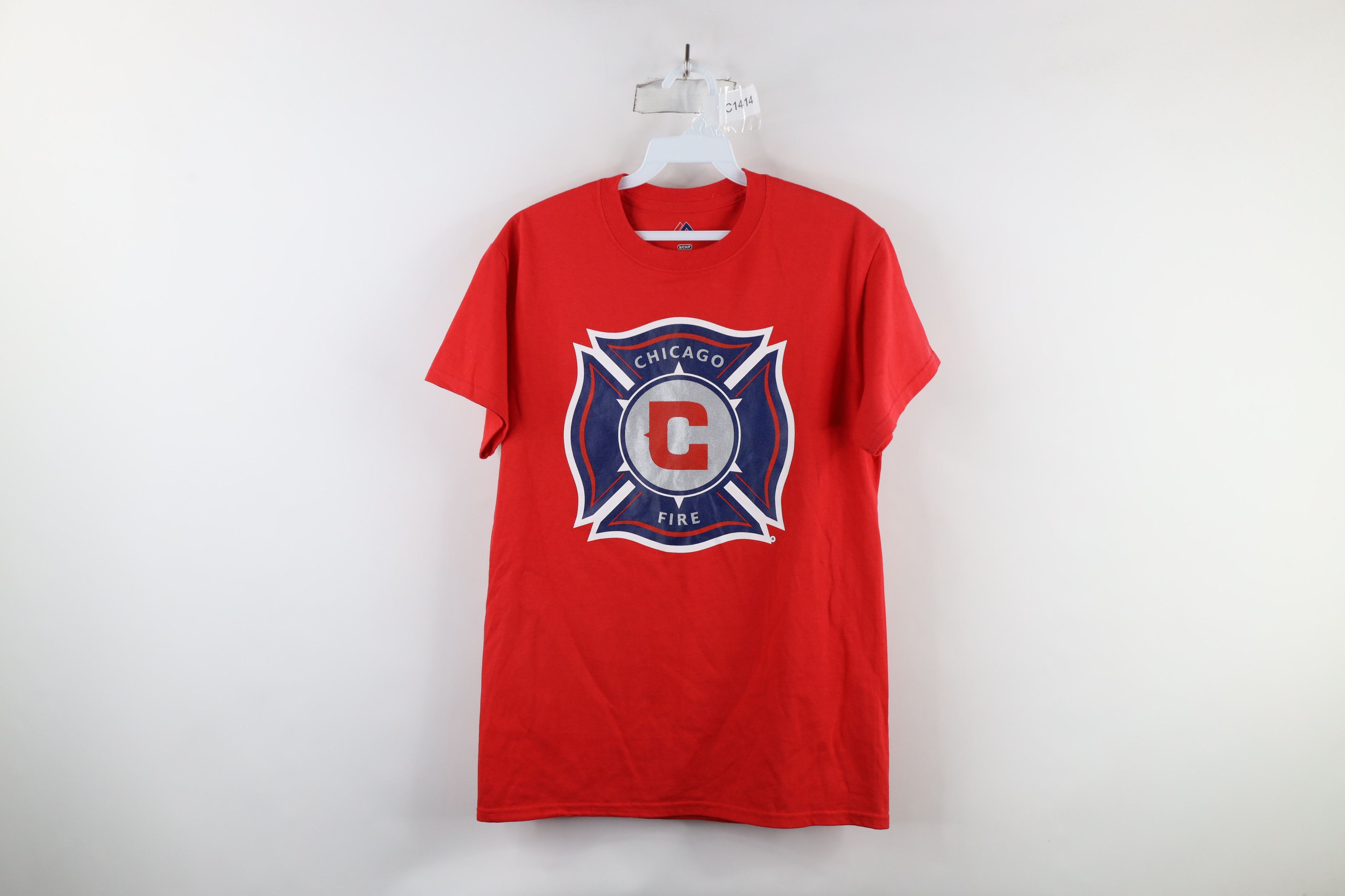Majestic × Vintage Vintage Majestic Out MLS Chicago Fire Soccer T-Shirt Red Size US S / EU 44-46 / 1 - 1 Thumbnail