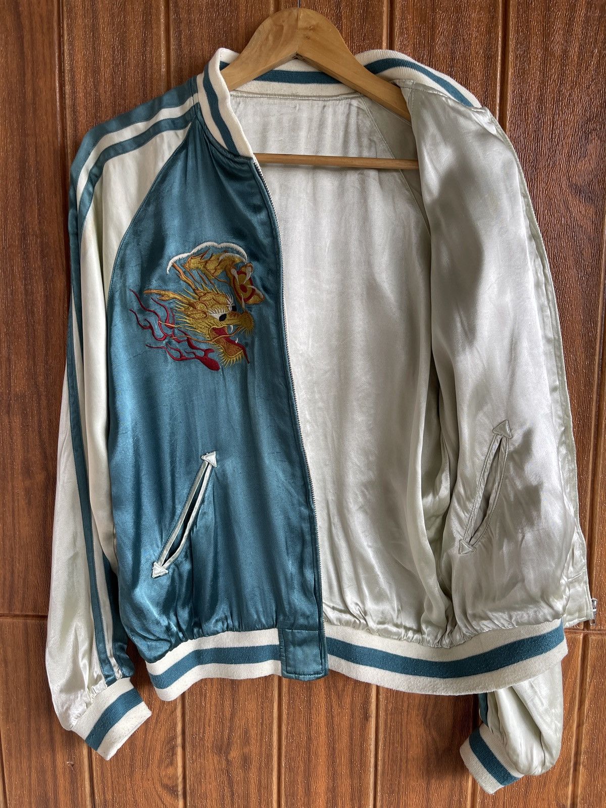 Avirex Rare🔥Vtg AVIREX x SUKAJAN JAPAN Satin Rayon Jacket Size US M / EU 48-50 / 2 - 15 Thumbnail