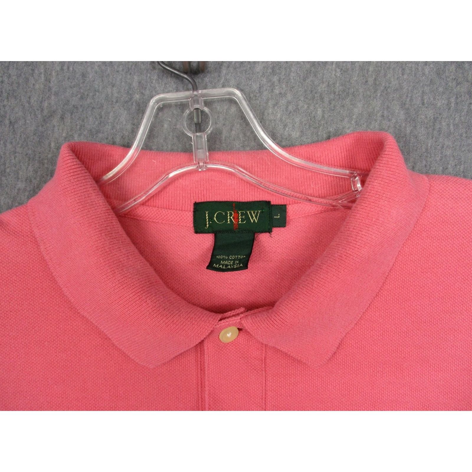 J.Crew J.Crew Polo Shirt Mens Large Pink 100% Cotton Short Sleeve Oarsman Pique Polo Shirt Size US L / EU 52-54 / 3 - 2 Thumbnail
