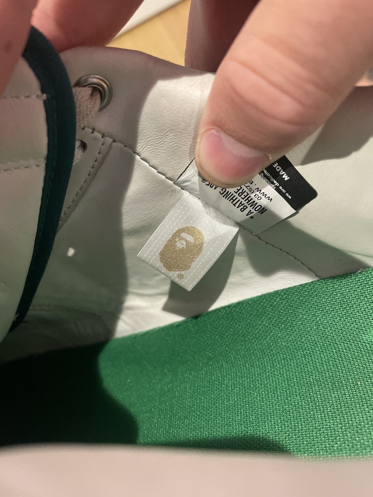 Bape Bapesta ‘Green’ Size US 12 / EU 45 - 8 Thumbnail
