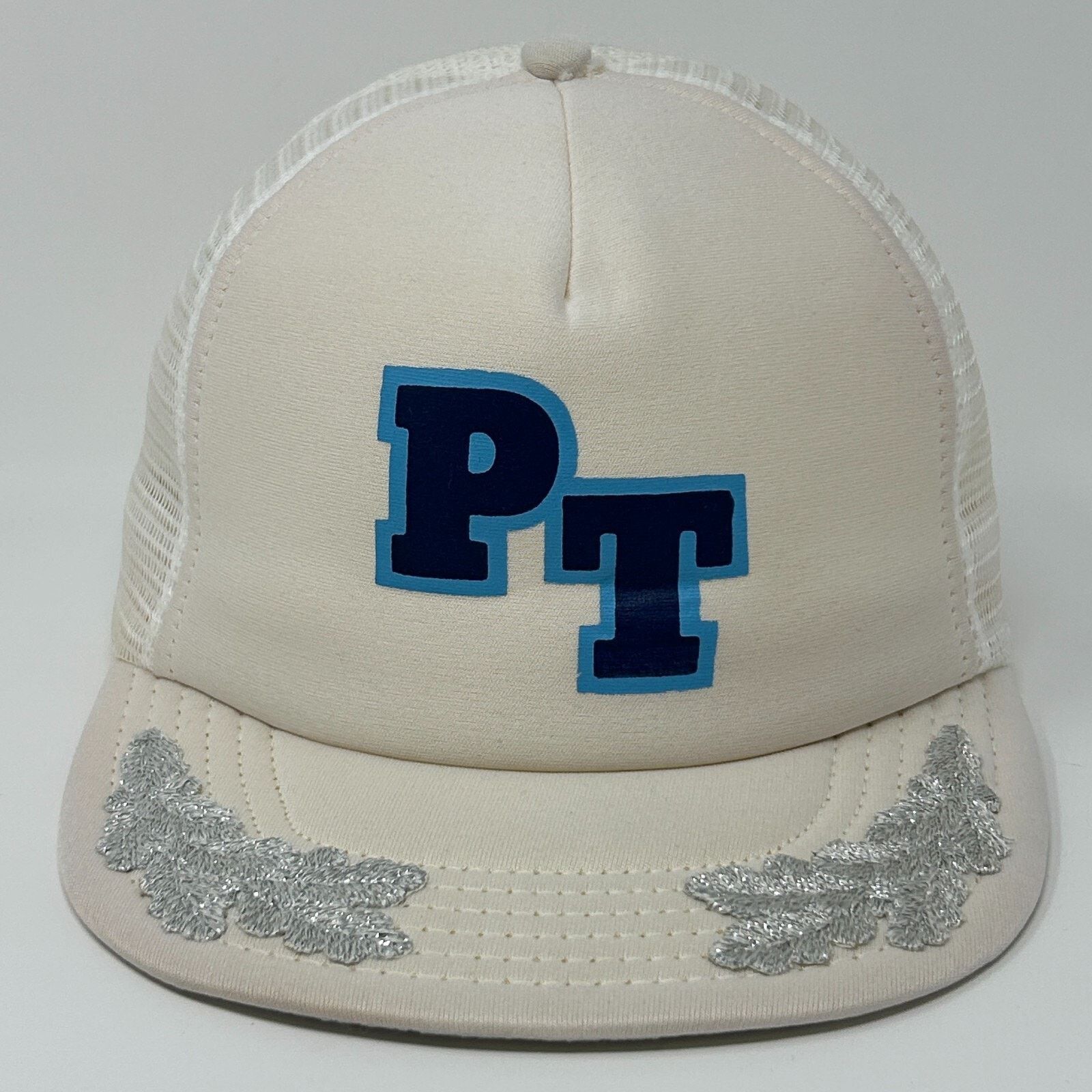Vintage Vintage 80s PT Trucker Hat Baseball Cap Scrambled Eggs White Size ONE SIZE - 1 Thumbnail
