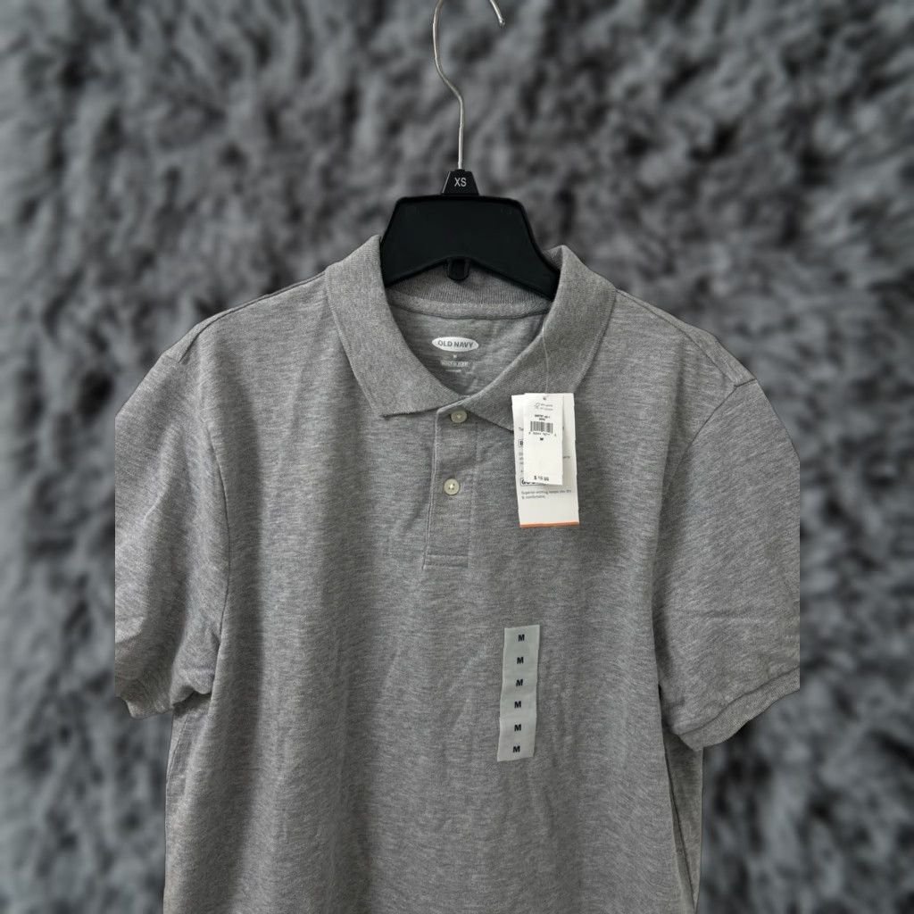 Old Navy Old Navy Polo Shirt Mens M Heather Gray Built-In Flex S/S Wicking Go-Dry Shirt Mens Size US M / EU 48-50 / 2 - 1 Thumbnail
