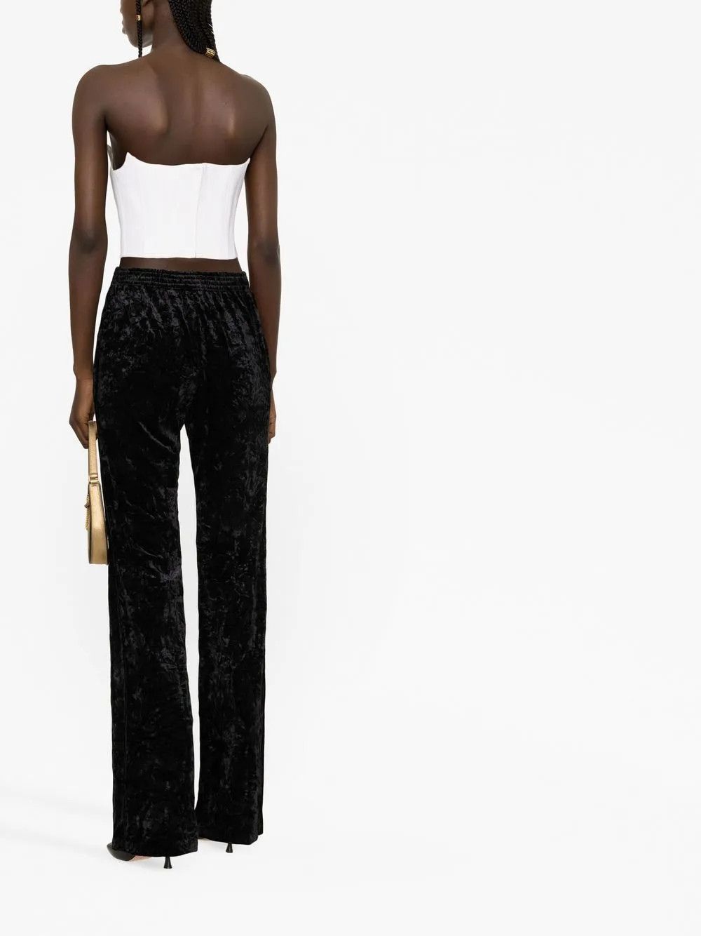 Saint Laurent Paris o1y0126 Velvet Sweatpant in Black Size 28" / US 6 / IT 42 - 3 Thumbnail