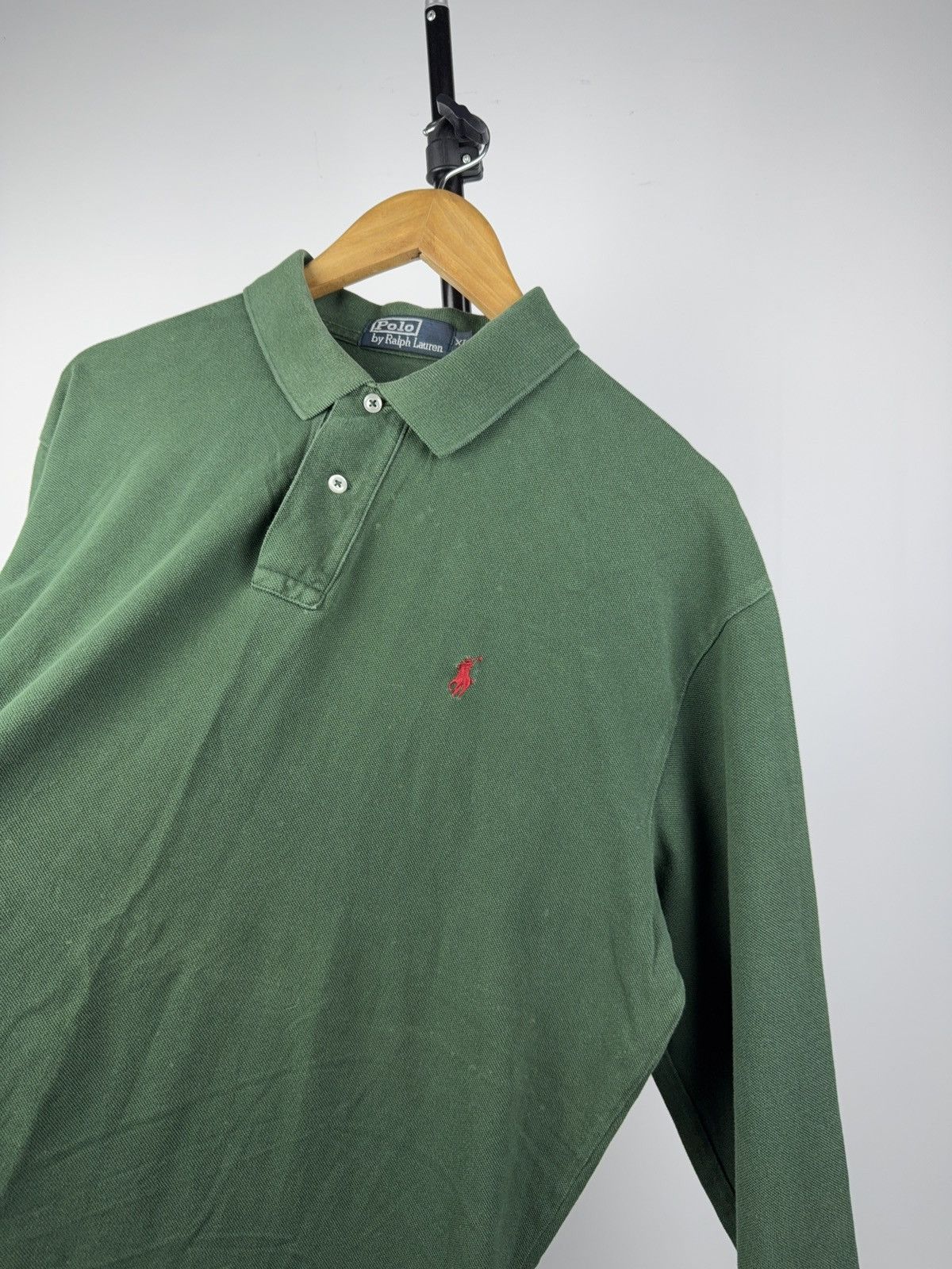 Polo Ralph Lauren 90s Retro Vintage Polo Ralph Lauren Long Sleeve Shirt Green Size US XL / EU 56 / 4 - 5 Thumbnail