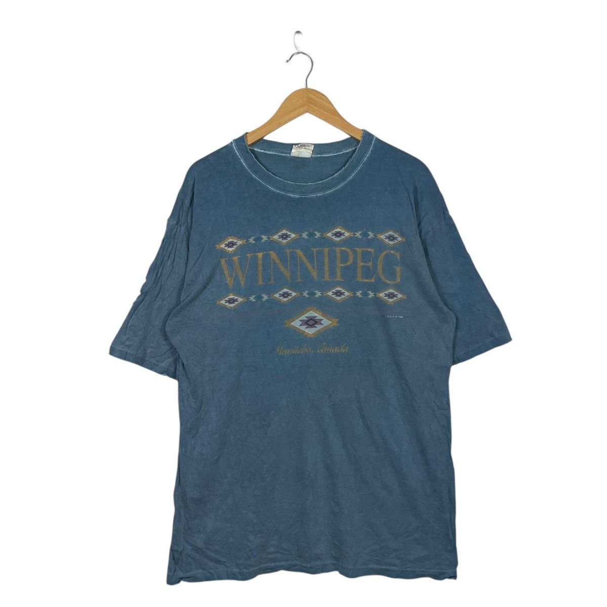 Vintage Vintage 1994 Winnipeg Manitoba Canada Tourist Graphic T-Shir Size US L / EU 52-54 / 3 - 1 Thumbnail