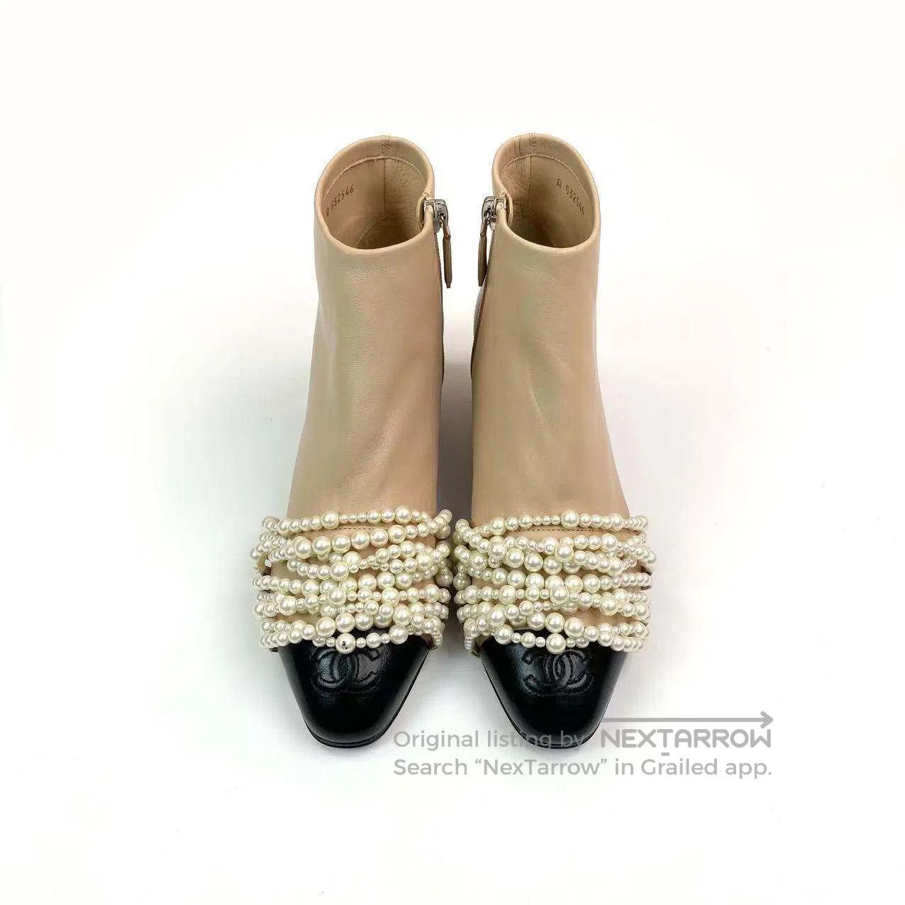 Chanel Chanel Double C logo pearl high heel booties| Size US 6.5 / IT 36.5 - 2 Thumbnail