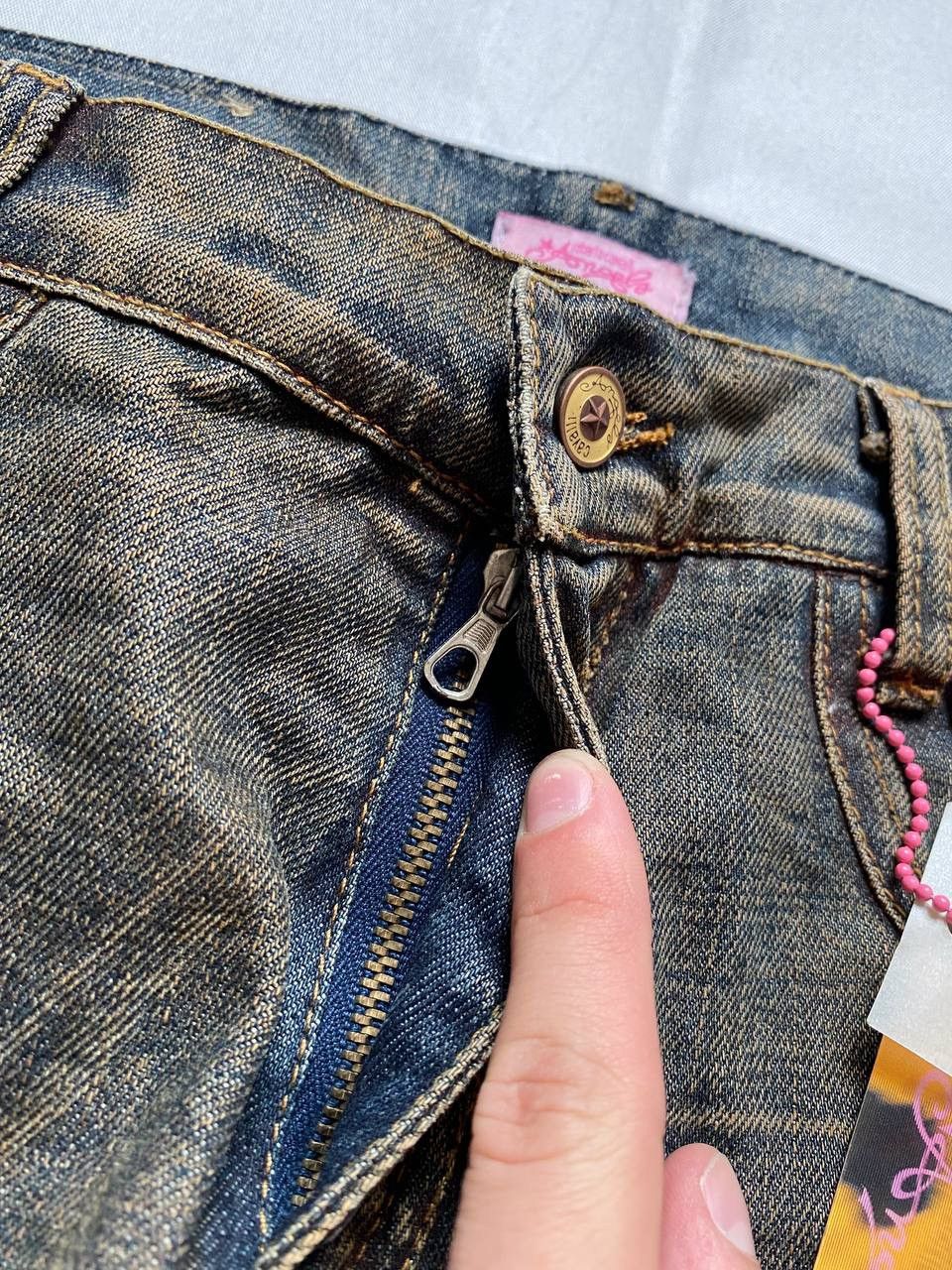 Designer × Roberto Cavalli × Vintage Roberto Cavalli Angels Women’s Y2K brand new Denim Jeans Size 28" / US 6 / IT 42 - 15 Thumbnail