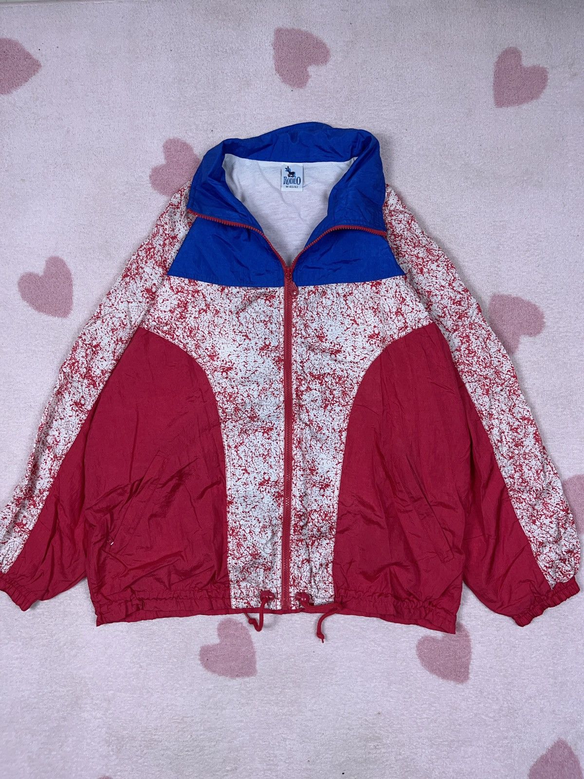 Japanese Brand × Vintage ➕ vintage red/blue spider man paint splatter tracksuit rave Size US L / EU 52-54 / 3 - 2 Thumbnail