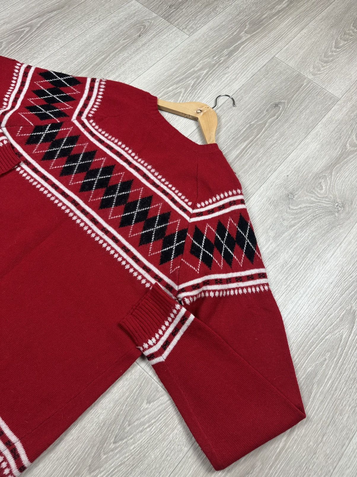 Diesel × Vintage Vintage DIESEL Wool Red Sweater Size US XXL / EU 58 / 5 - 9 Thumbnail