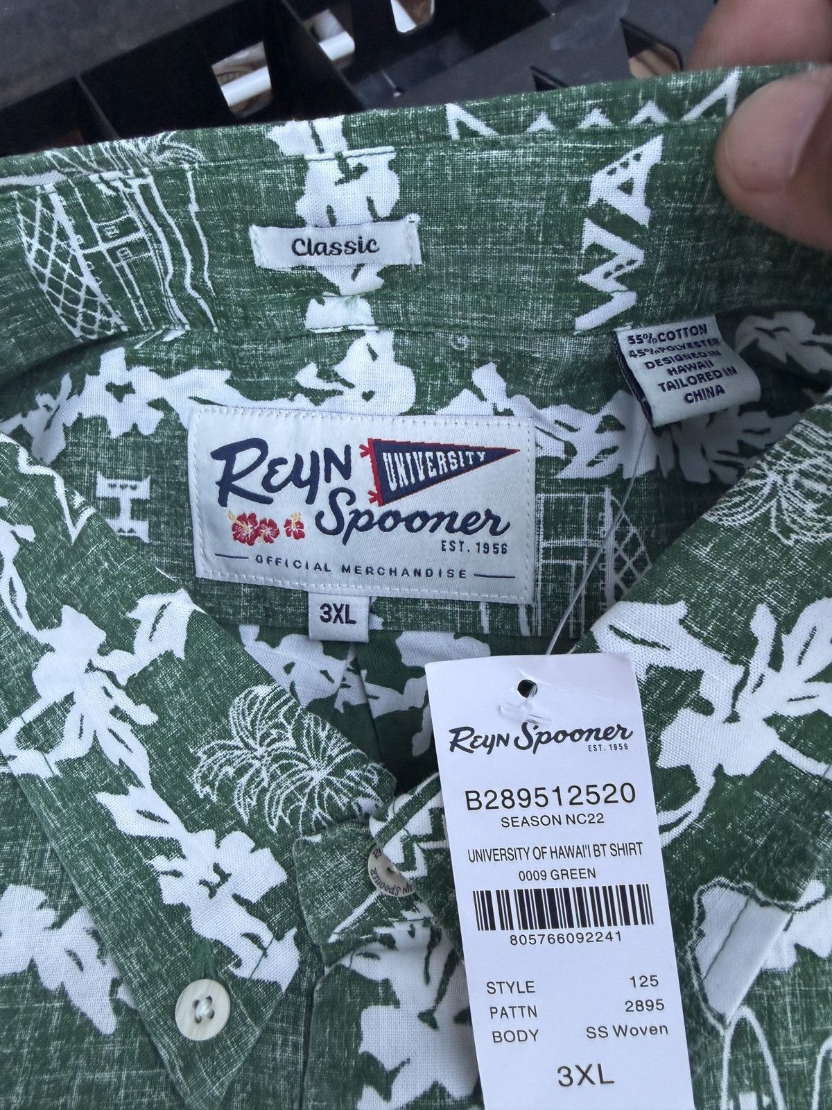 Reyn Spooner NWT Reyn Spooner University Hawaii Warriors Aloha Men's 3XL Size US XXL / EU 58 / 5 - 4 Thumbnail