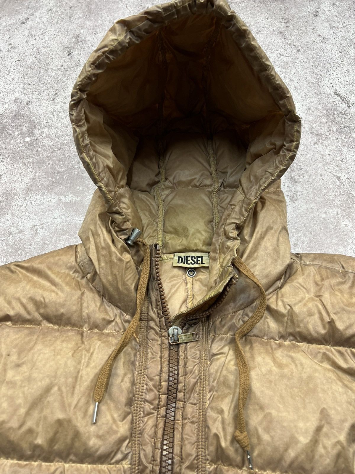 Diesel Vintage Y2K Diesel Puffer Jacket Down Filled Jacket Kaki Size US S / EU 44-46 / 1 - 3 Thumbnail