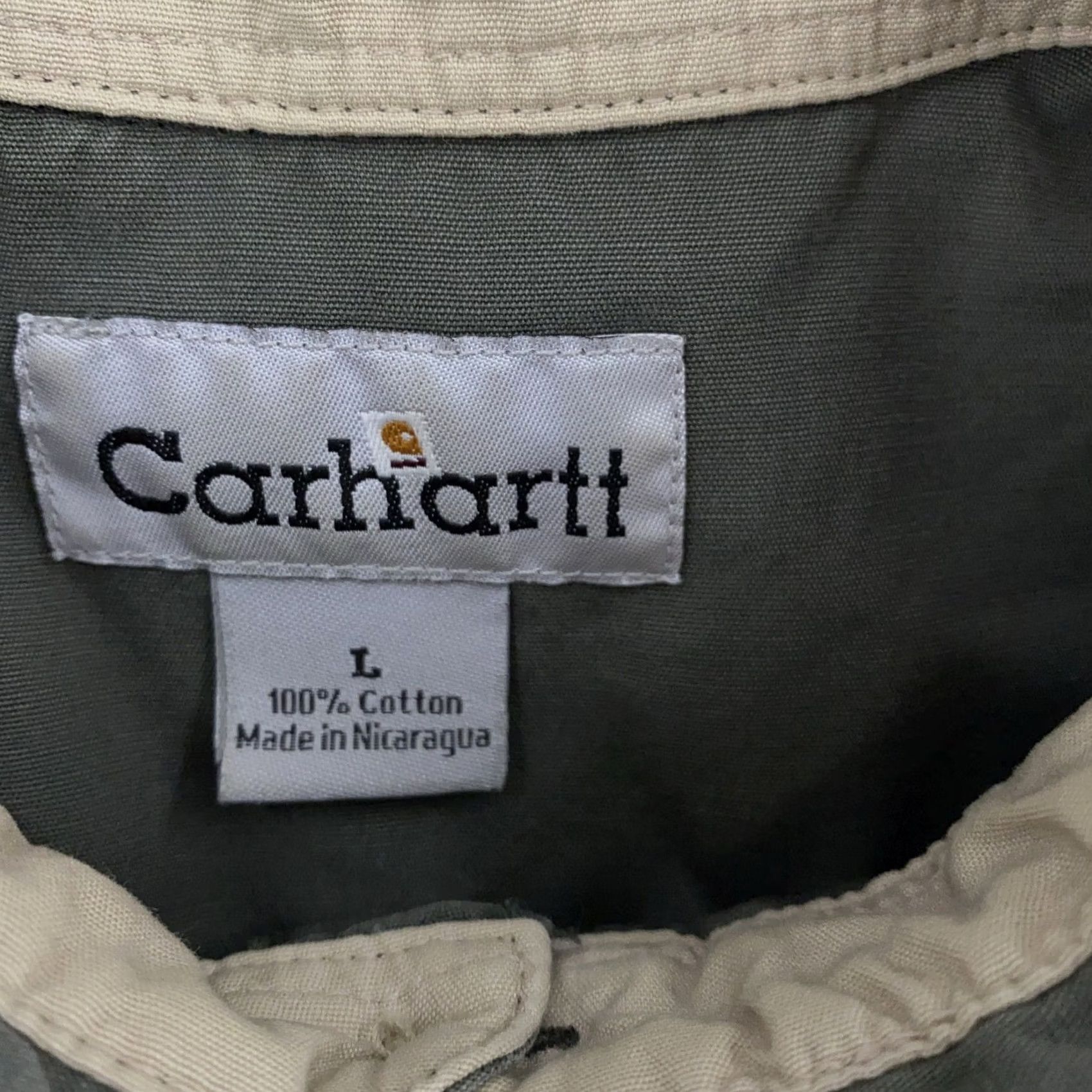 Carhartt Carhartt Shirt Mens Large Green Short Sleeve Button-Up Pockets Workwear Outdoors Size US L / EU 52-54 / 3 - 7 Thumbnail