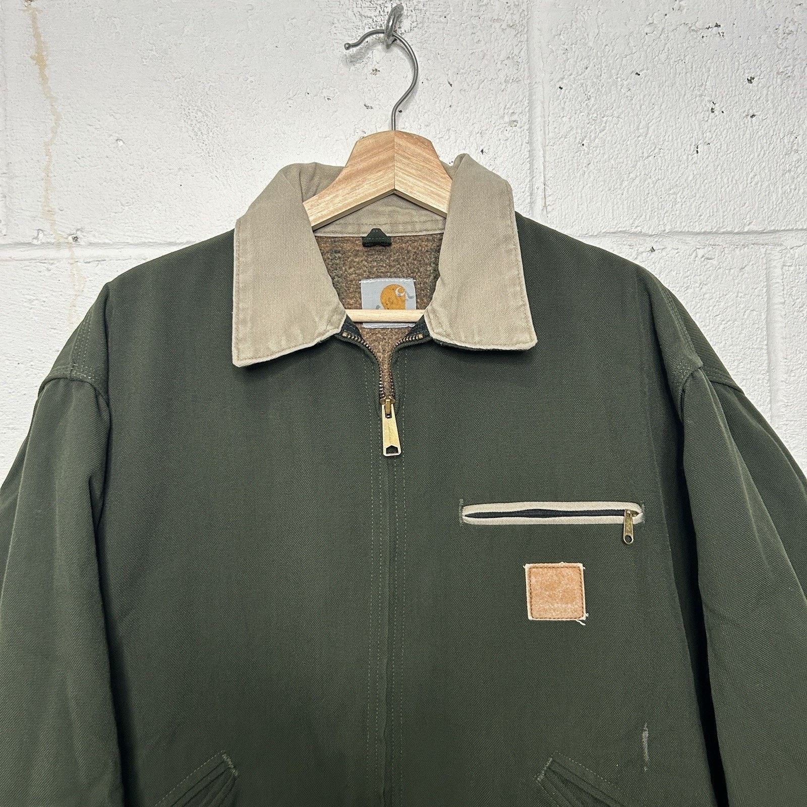 Carhartt Vintage Carhartt Blanket-Lined Detroit Jacket “Olive Green” Size US XL / EU 56 / 4 - 3 Thumbnail